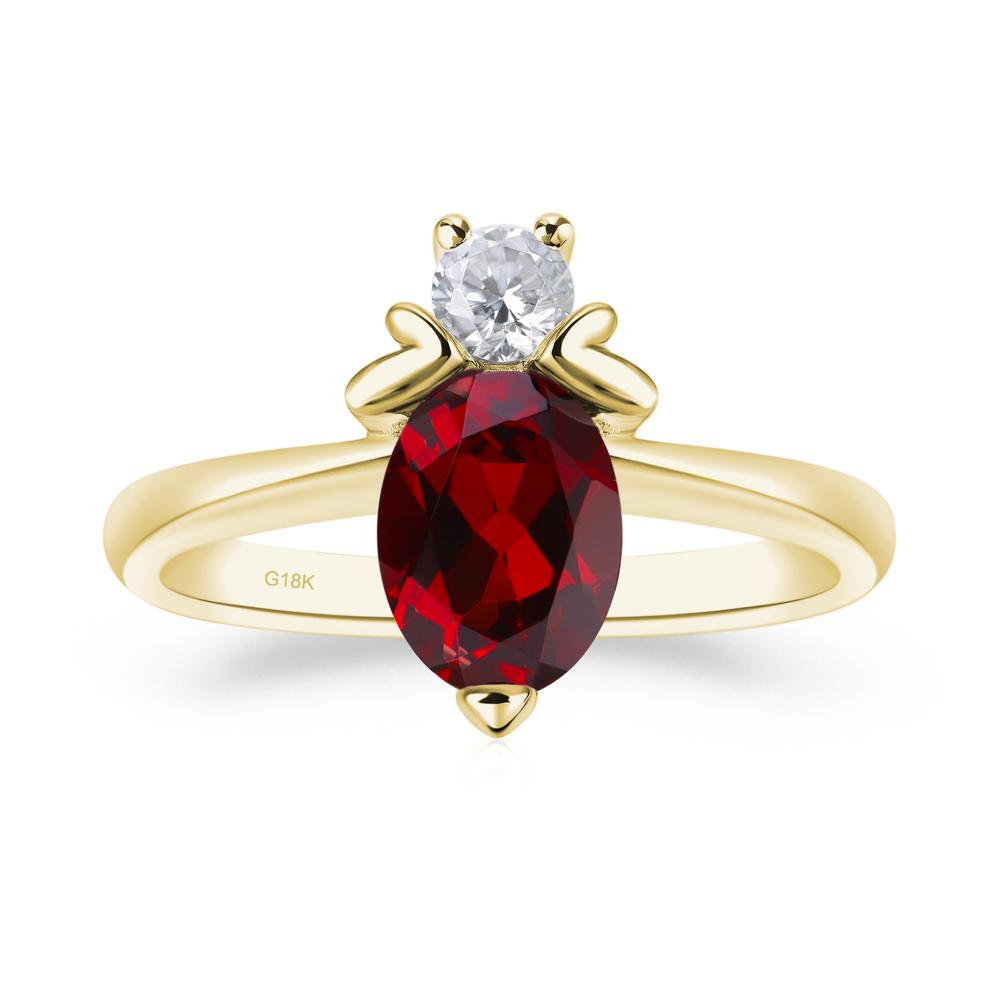 Garnet Nature Inspired Bee Ring - LUO Jewelry #metal_18k yellow gold