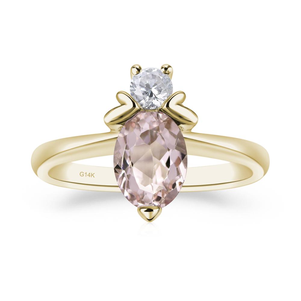 Morganite Nature Inspired Bee Ring - LUO Jewelry #metal_14k yellow gold