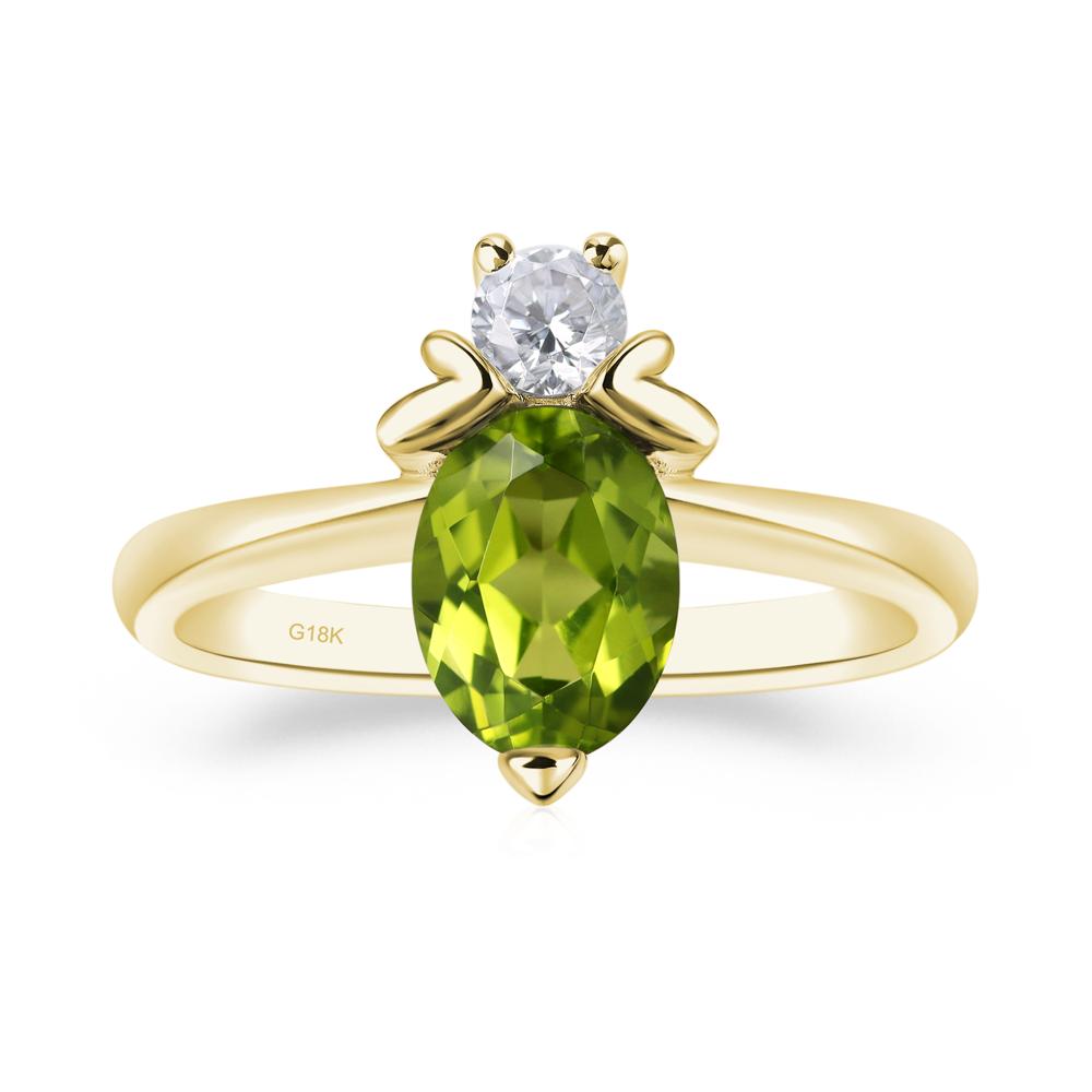 Peridot Nature Inspired Bee Ring - LUO Jewelry #metal_18k yellow gold