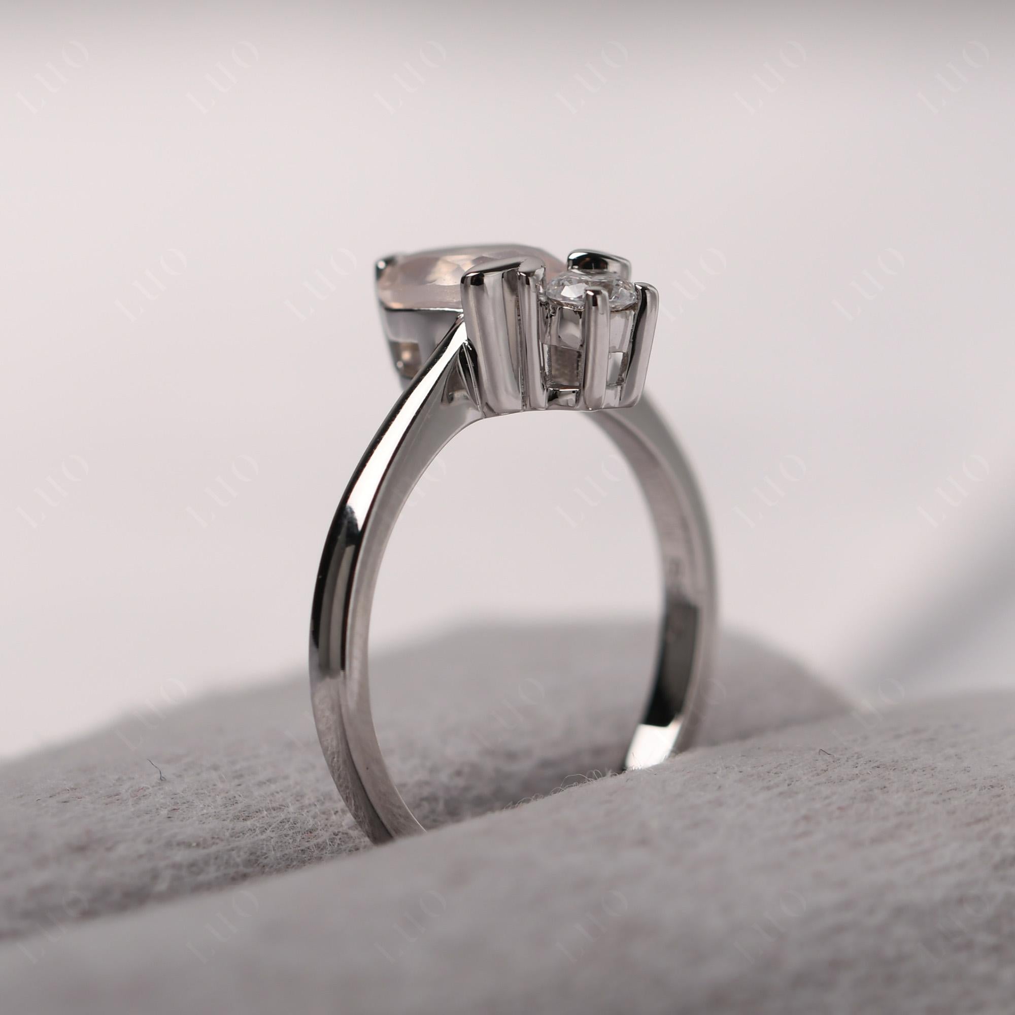 Rose Quartz Nature Inspired Bee Ring - LUO Jewelry
