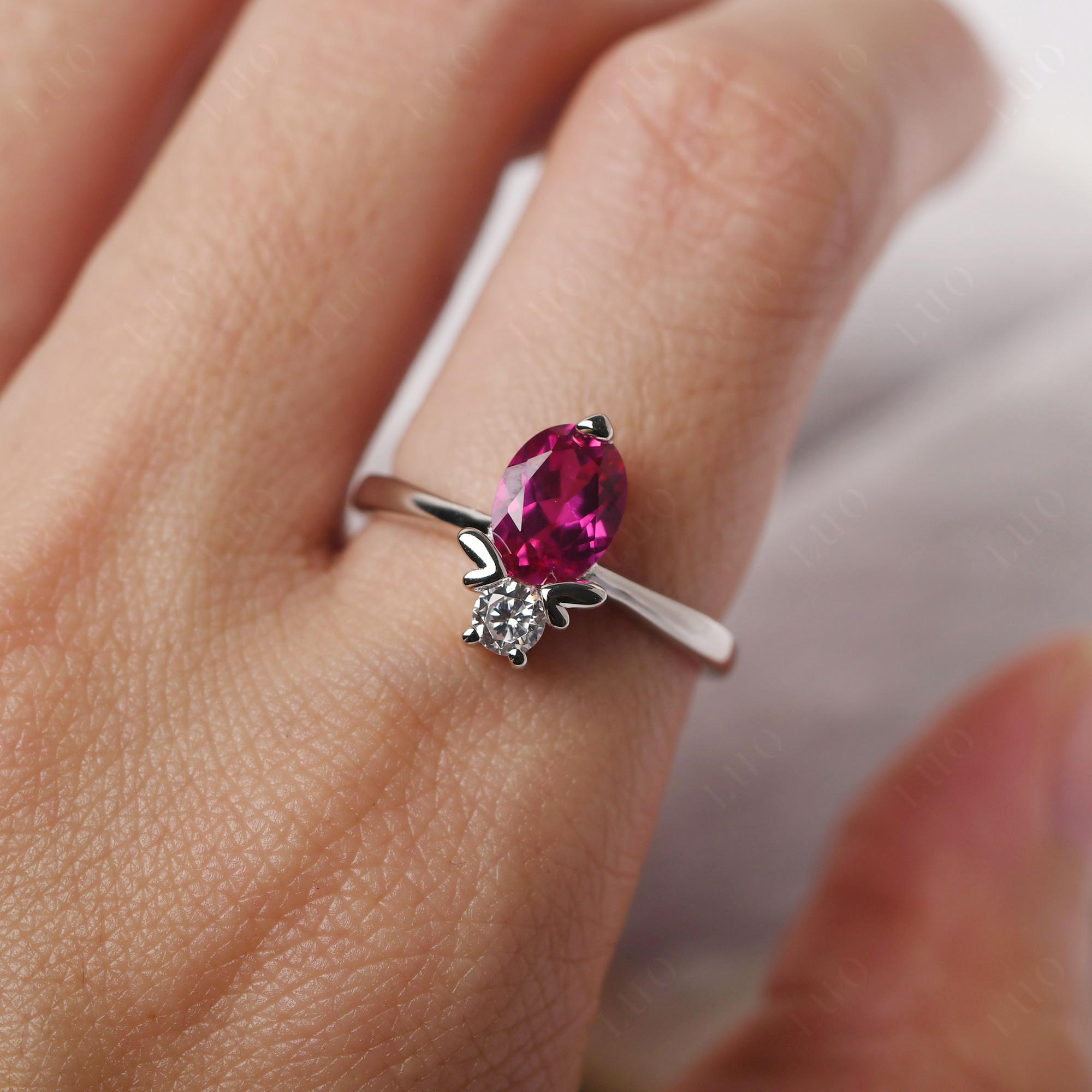 Lab Grown Ruby Nature Inspired Bee Ring - LUO Jewelry