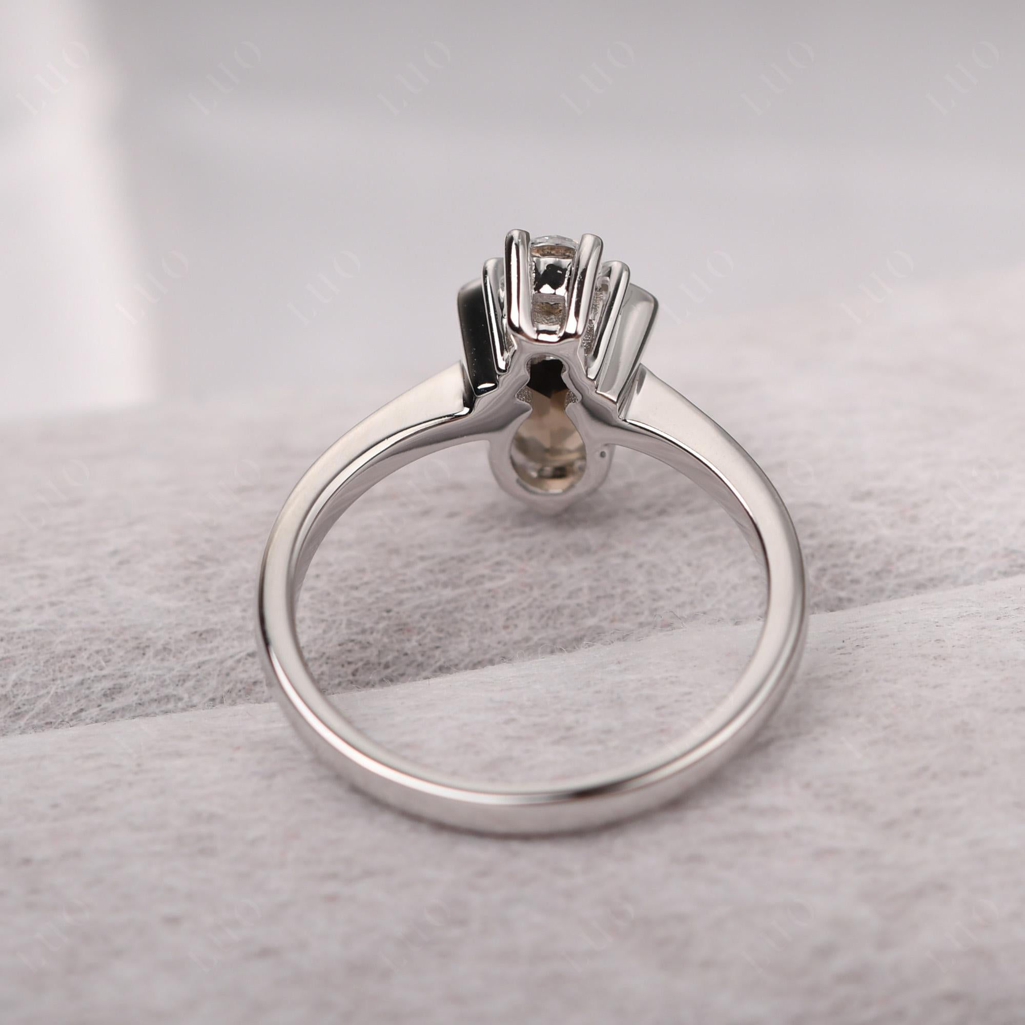Smoky Quartz Nature Inspired Bee Ring - LUO Jewelry