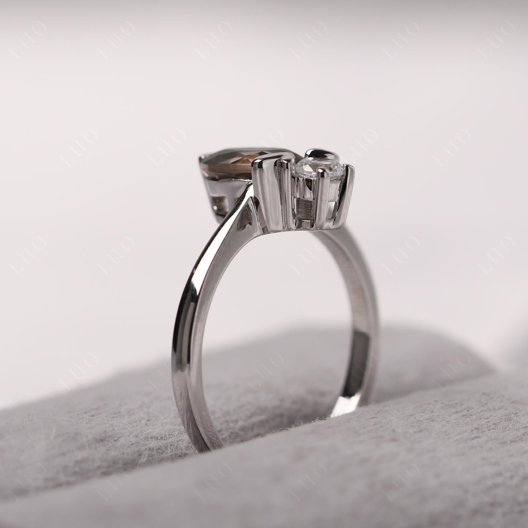 Smoky Quartz Nature Inspired Bee Ring - LUO Jewelry