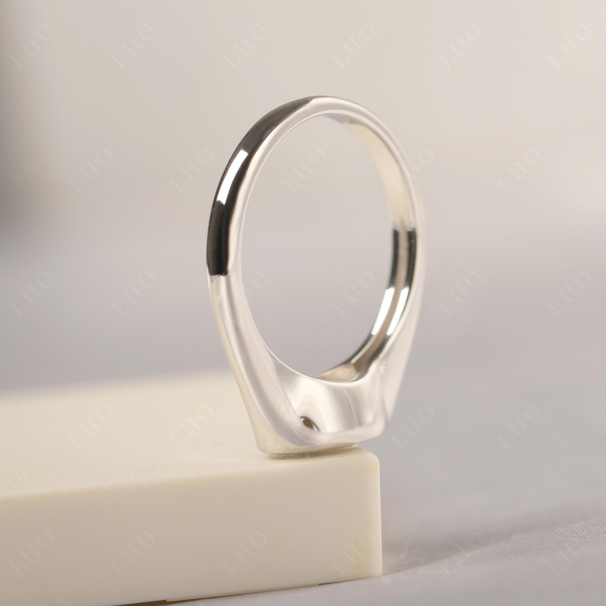 Green Amethyst East West Pear Engagement Ring - LUO Jewelry