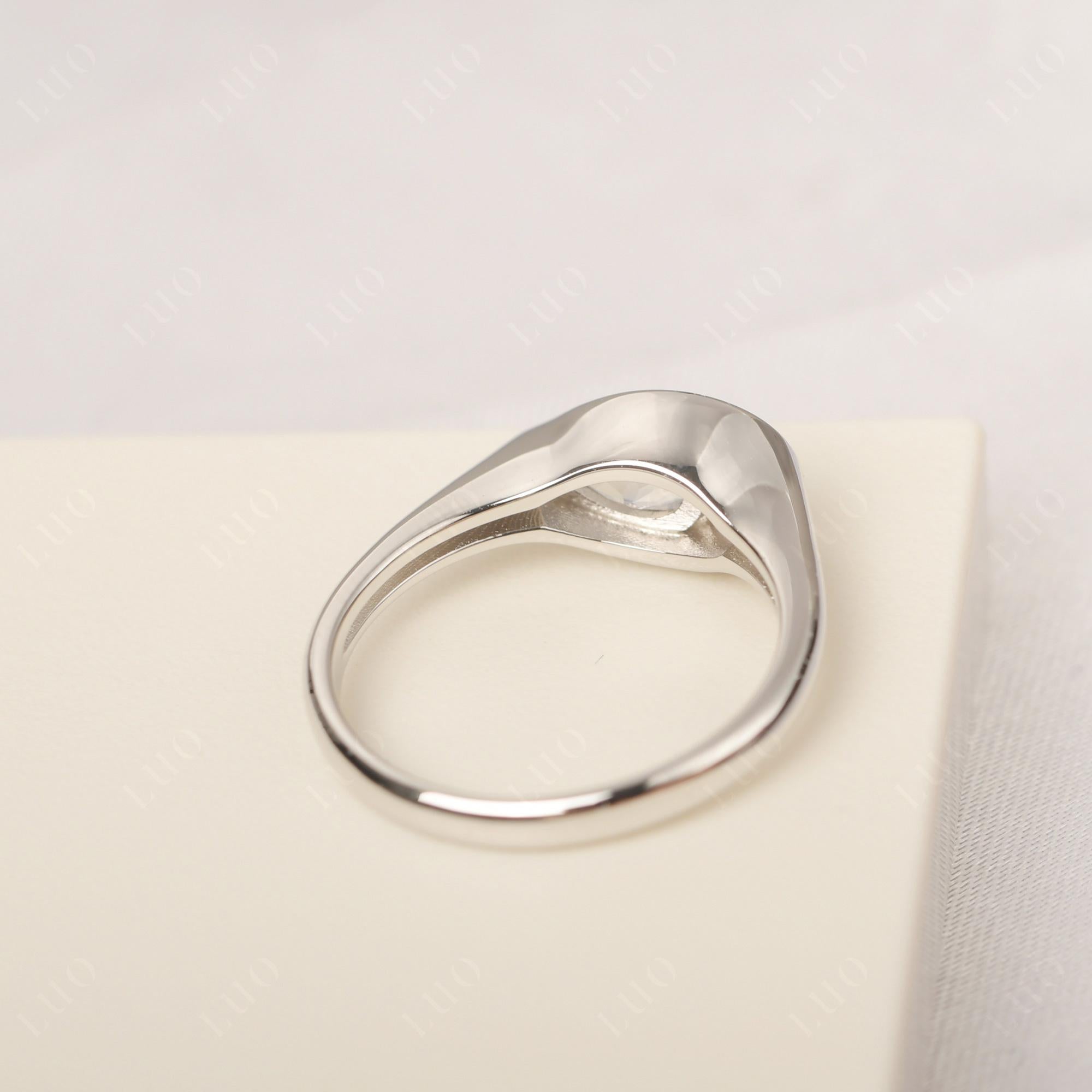 Moonstone East West Pear Engagement Ring - LUO Jewelry