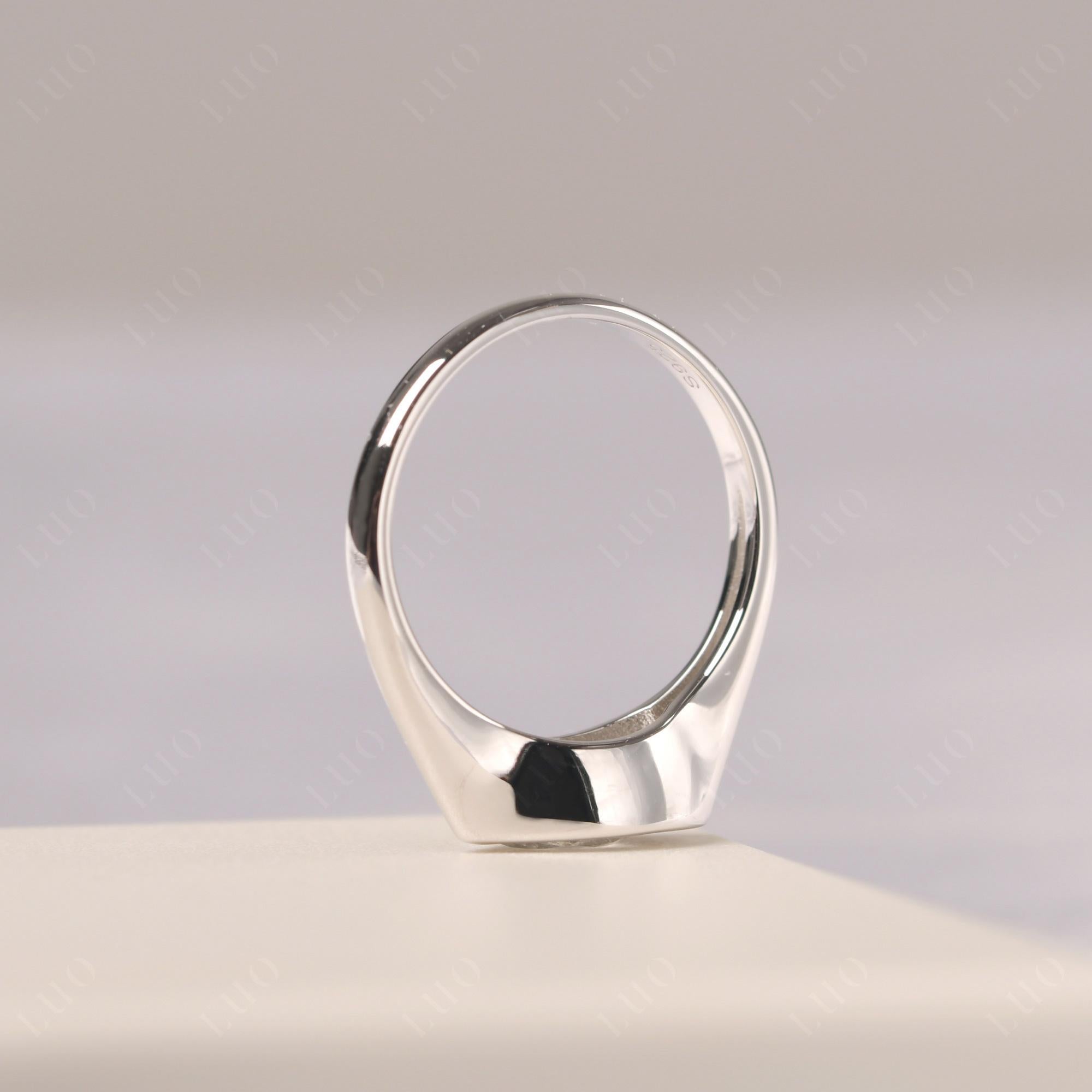 Moonstone East West Pear Engagement Ring - LUO Jewelry