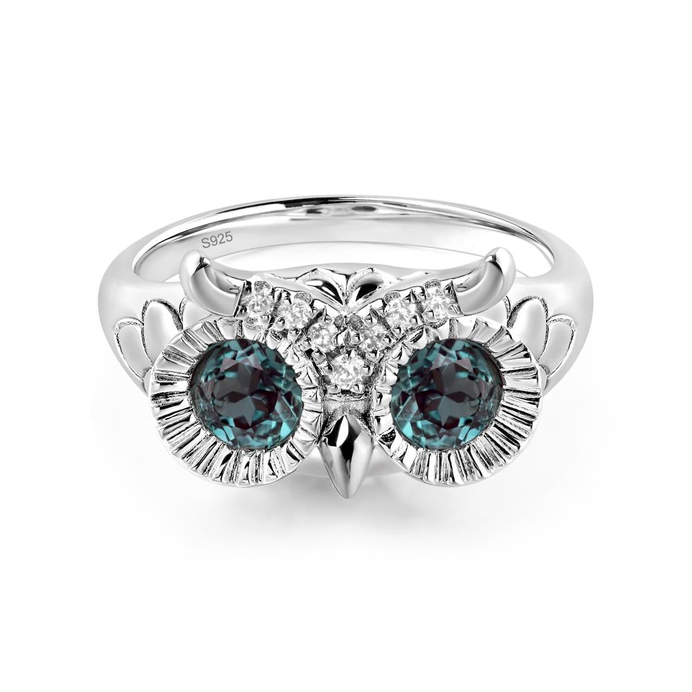 Alexandrite Owl Ring - LUO Jewelry #metal_sterling silver