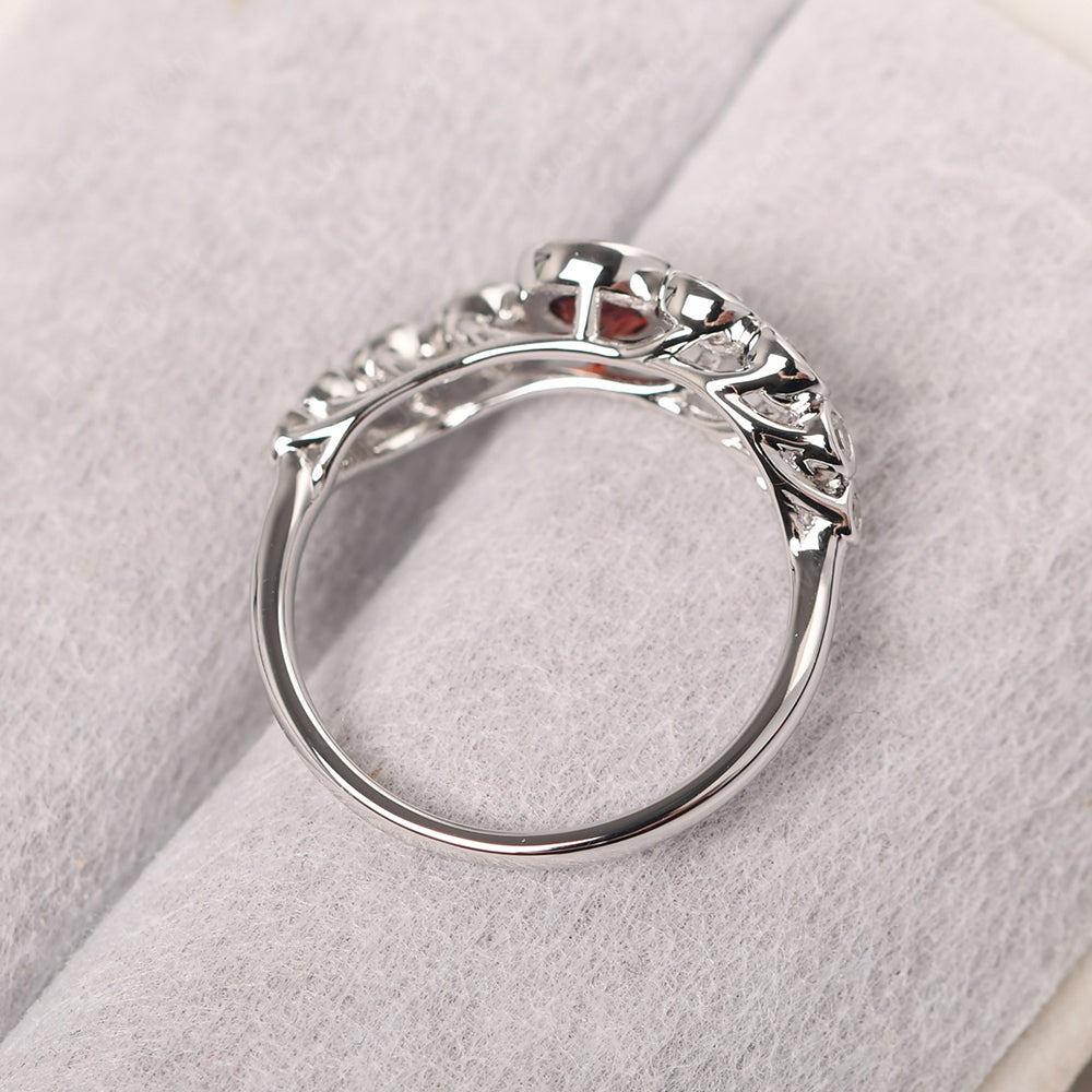 Twisted Multi Stone Garnet Ring - LUO Jewelry