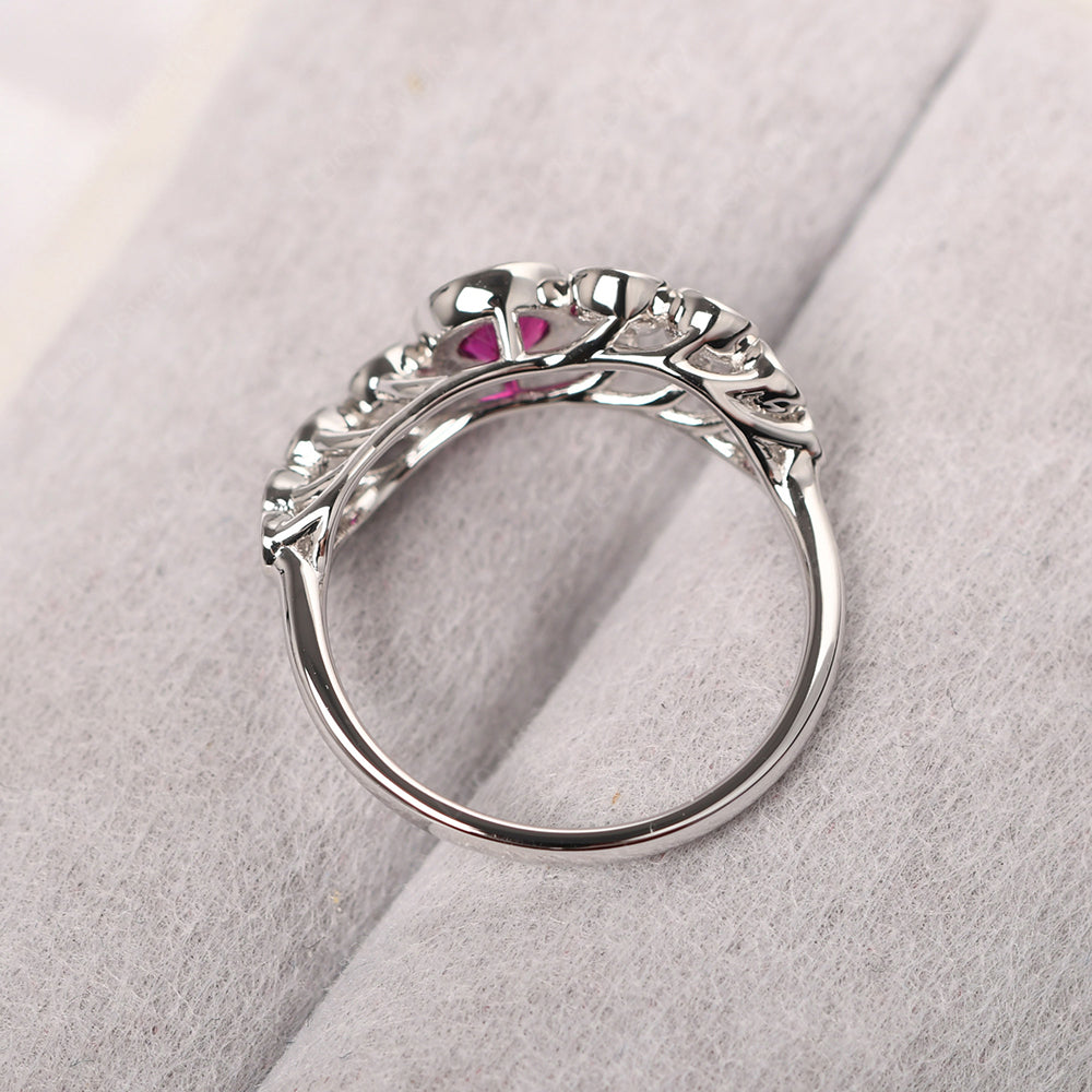 Twisted Multi Stone Ruby Ring - LUO Jewelry