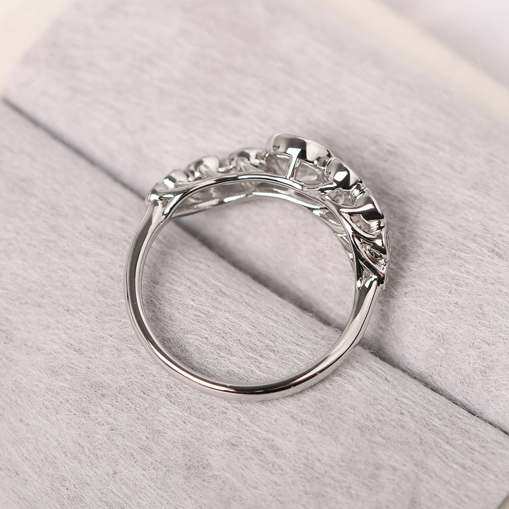 Twisted Multi Stone White Topaz Ring - LUO Jewelry