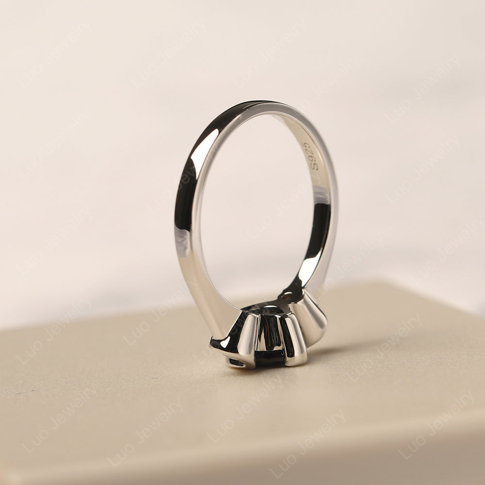 Smoky Quartz Vintage Bezel Set Engagement Rings - LUO Jewelry