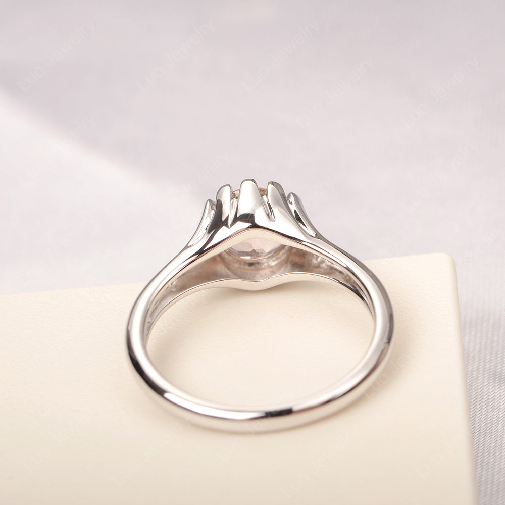 Vintage Morganite Solitaire Engagement Ring - LUO Jewelry