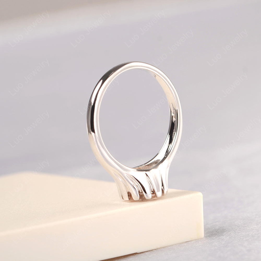 Vintage Morganite Solitaire Engagement Ring - LUO Jewelry