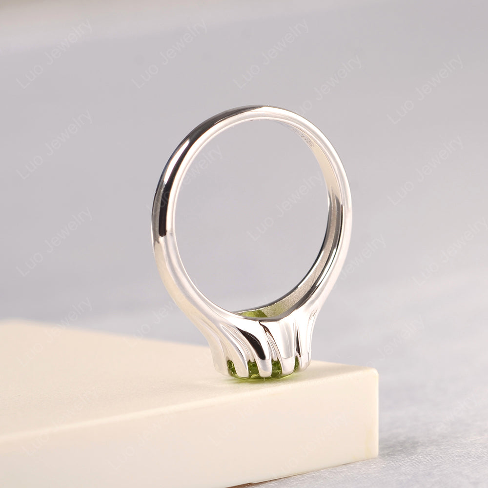 Vintage Peridot Solitaire Engagement Ring - LUO Jewelry