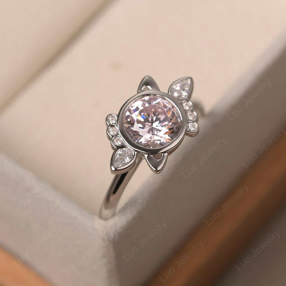 Saturn Style Cubic Zirconia Engagement Ring - LUO Jewelry