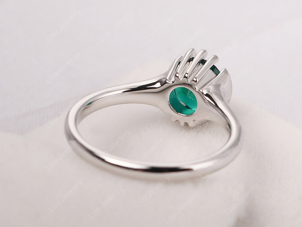 Vintage Emerald Solitaire Ring - LUO Jewelry