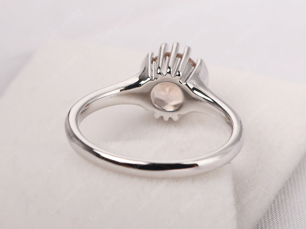 Vintage Morganite Solitaire Ring - LUO Jewelry