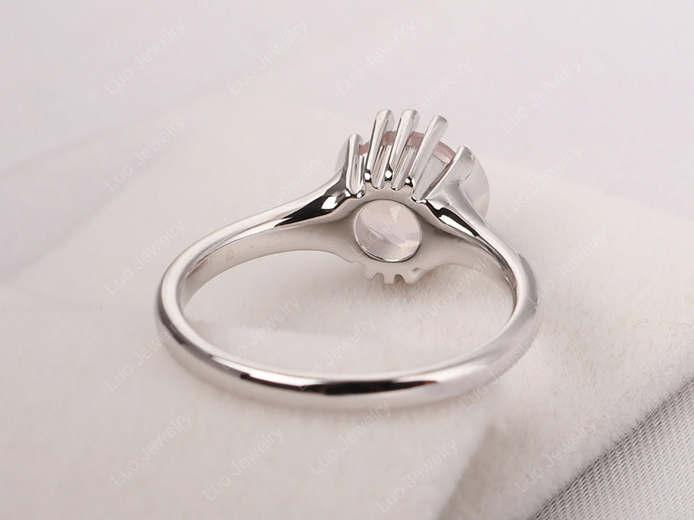 Vintage Rose Quartz Solitaire Ring - LUO Jewelry