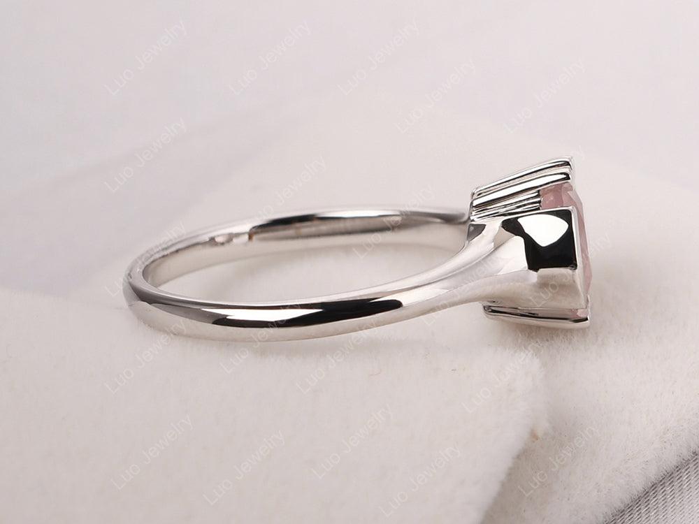 Vintage Rose Quartz Solitaire Ring - LUO Jewelry