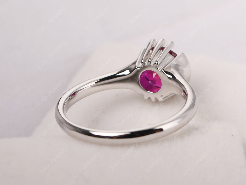 Vintage Ruby Solitaire Ring - LUO Jewelry