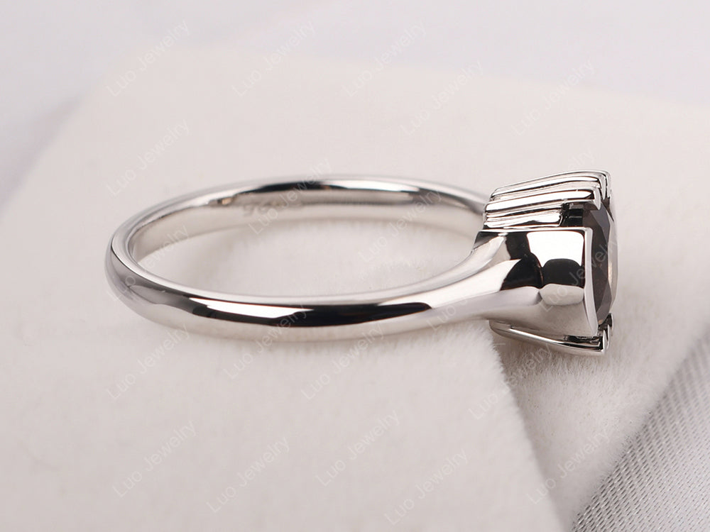 Vintage Smoky Quartz Solitaire Ring - LUO Jewelry