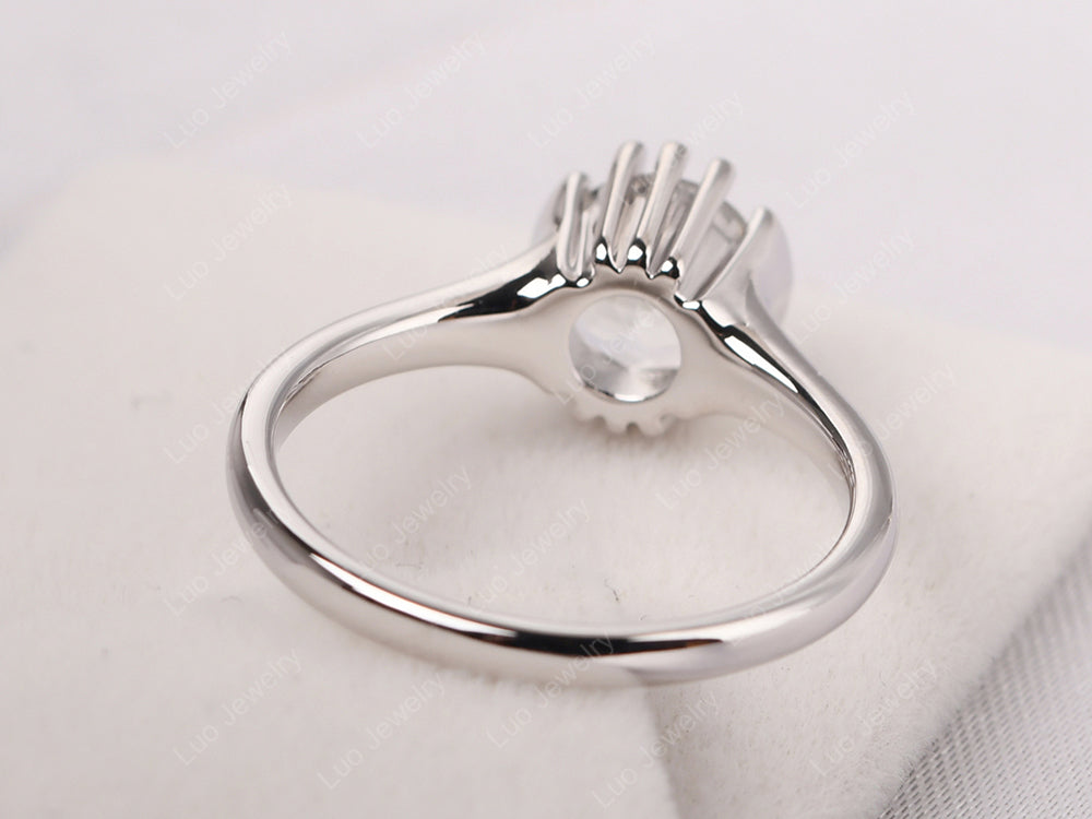 Vintage White Topaz Solitaire Ring - LUO Jewelry