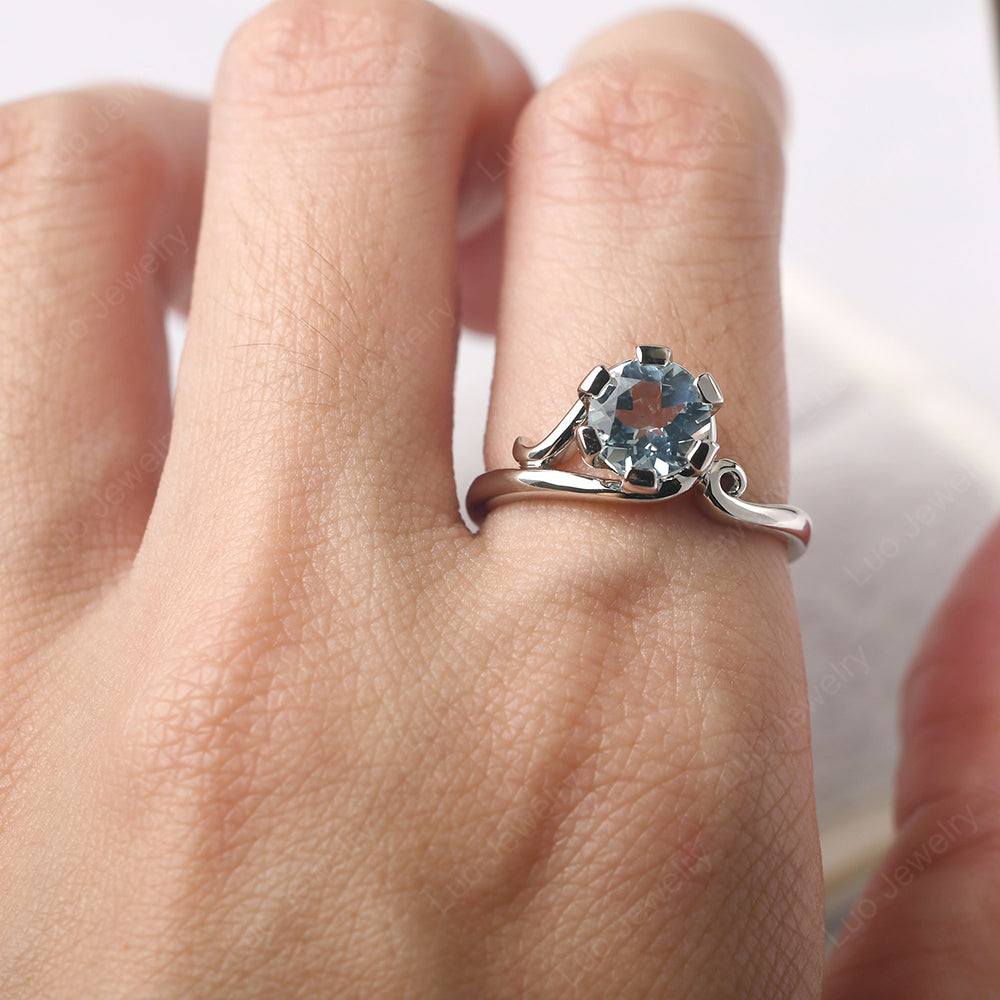 Non-traditional Aquamarine Ring - LUO Jewelry