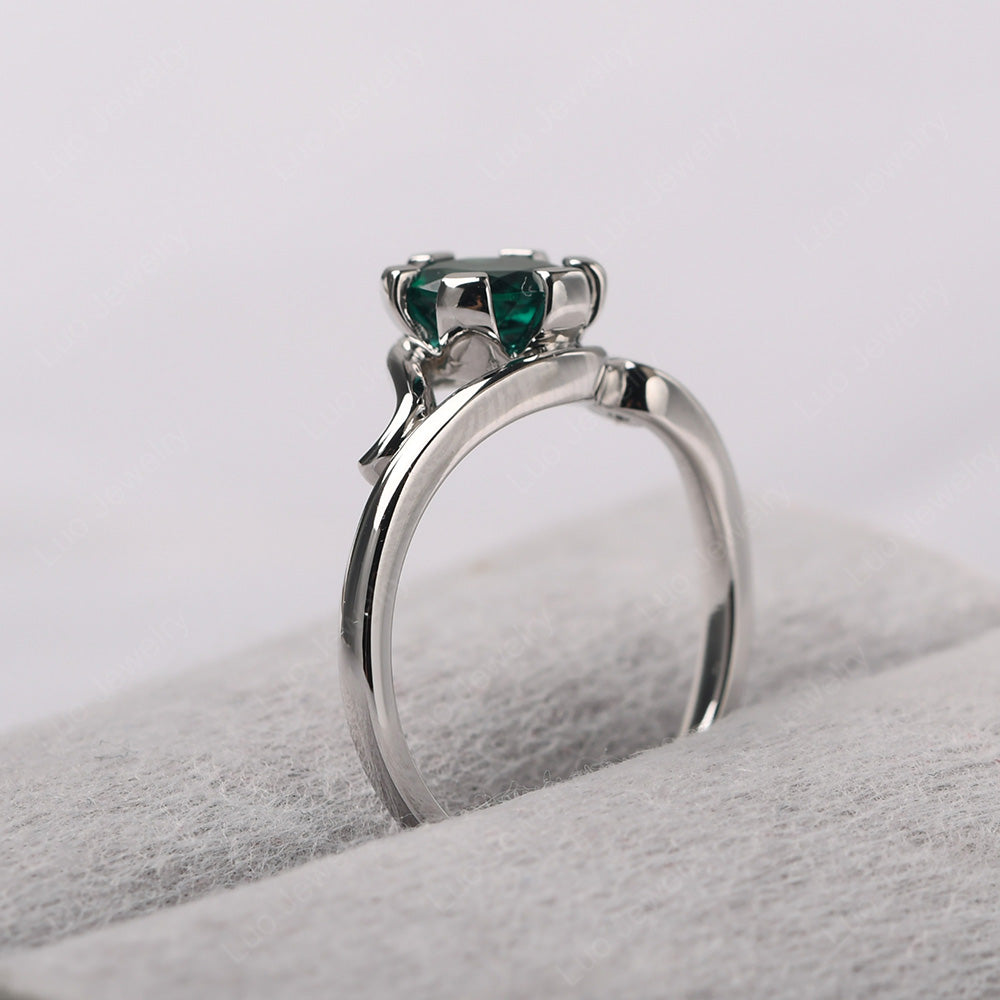 Non-traditional Emerald Ring - LUO Jewelry