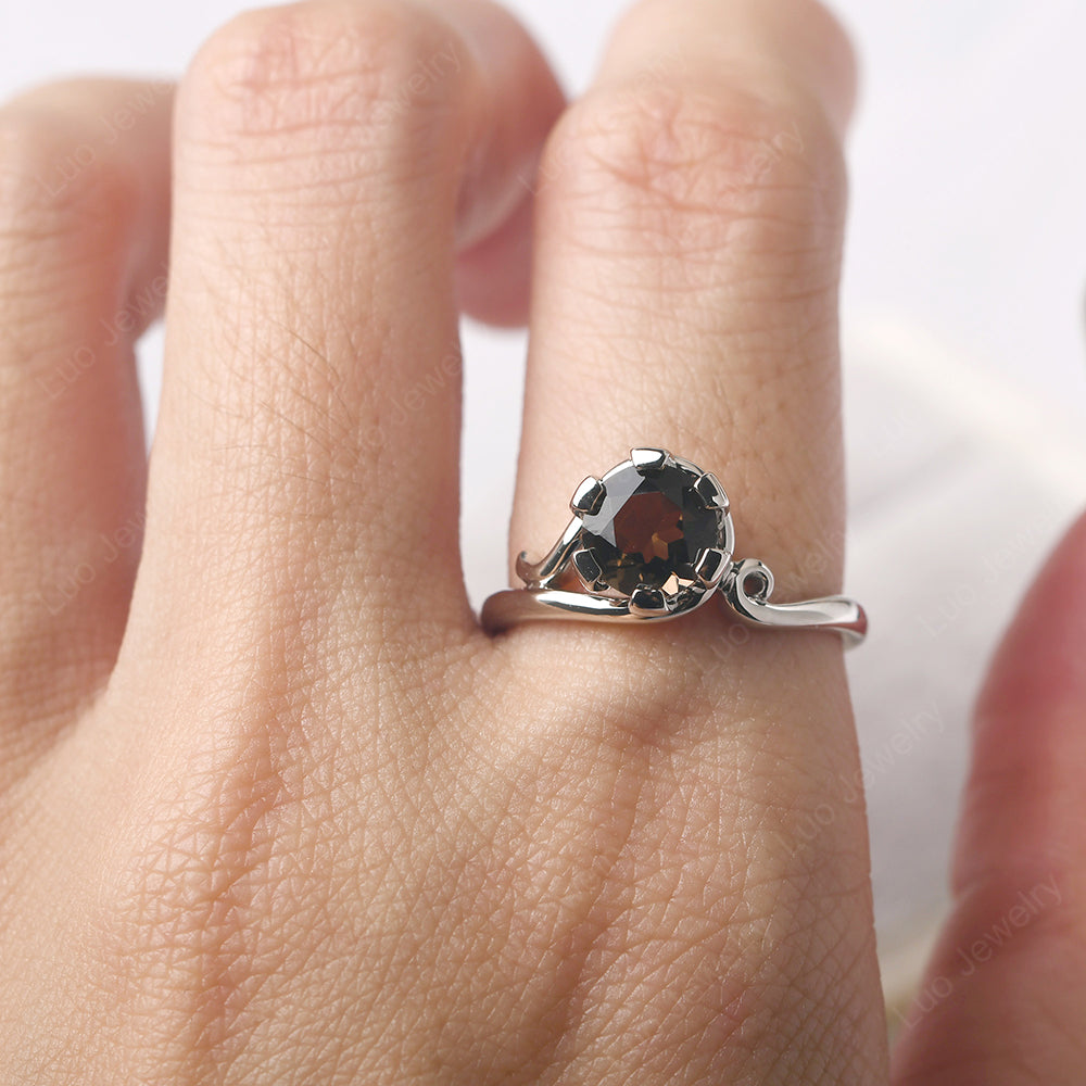 Non-traditional Smoky Quartz  Ring - LUO Jewelry