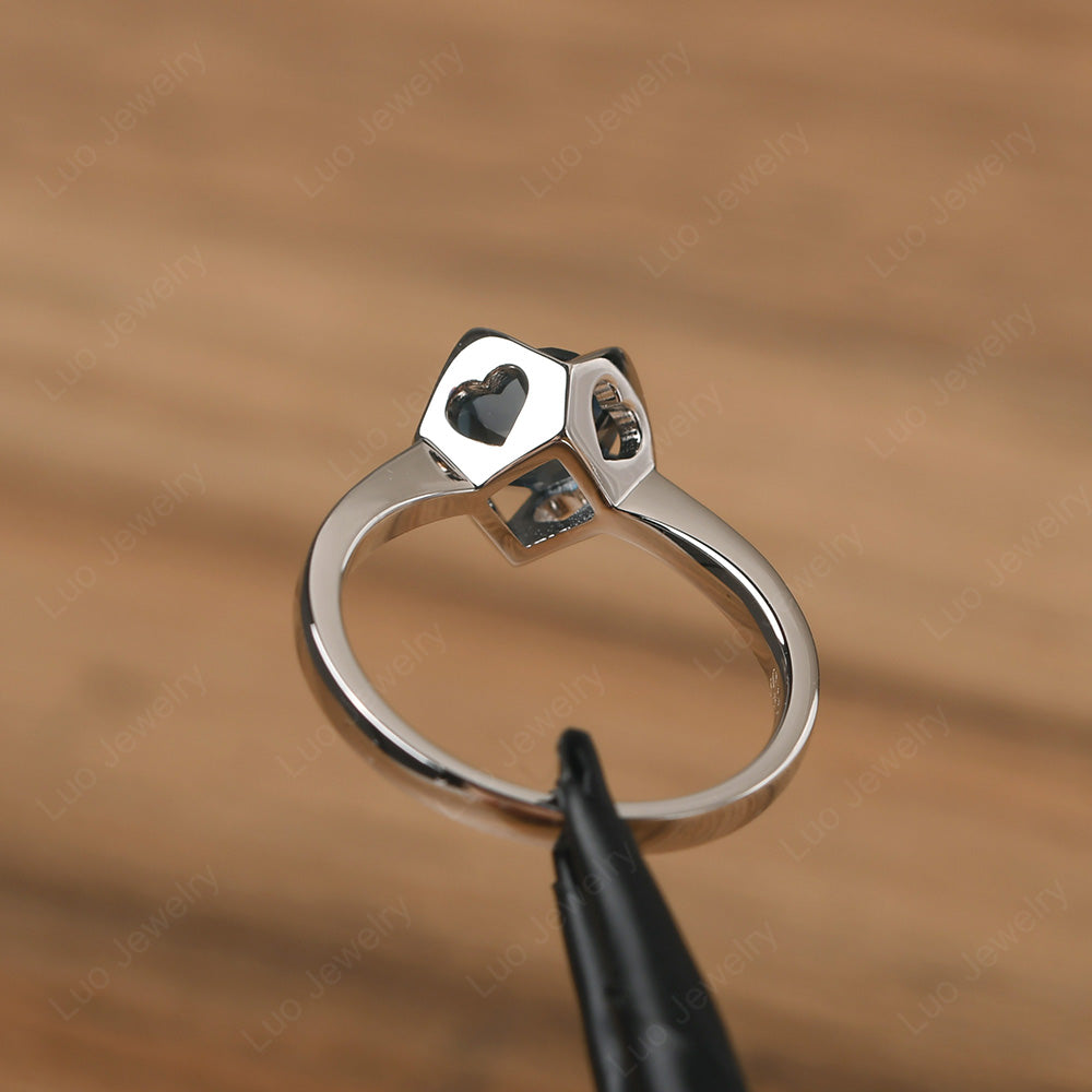 Round London Blue Topaz Solitaire Ring - LUO Jewelry