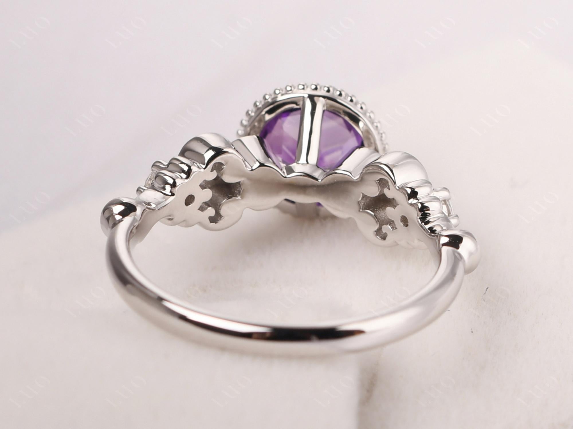 Art Deco Vintage Inspired Amethyst Ring - LUO Jewelry