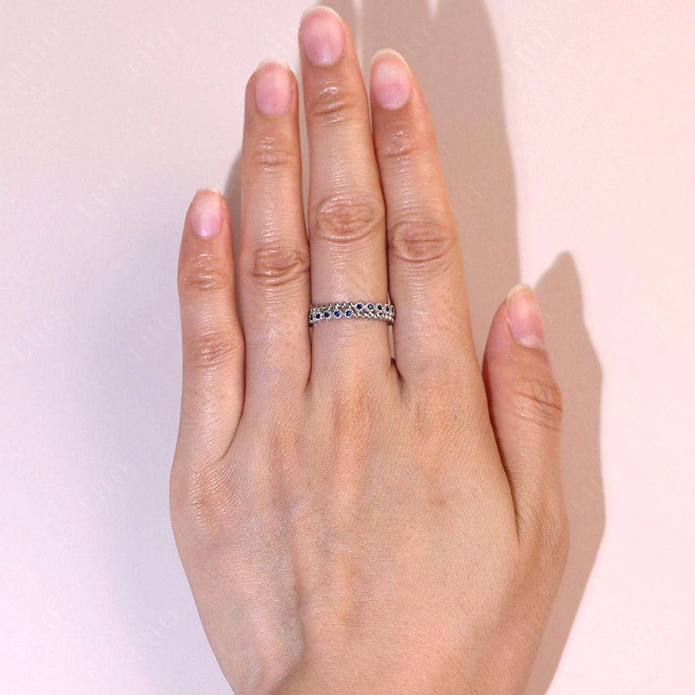 Vintage Inspired Sapphire Eternity Ring - LUO Jewelry