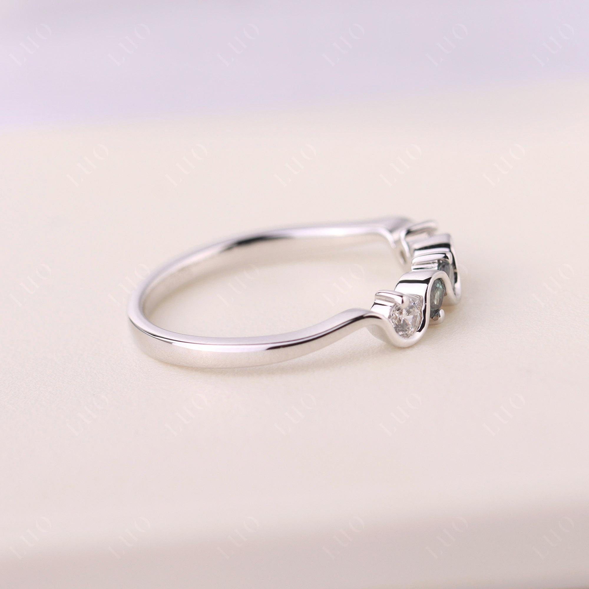 Lab Alexandrite Band Ring - LUO Jewelry