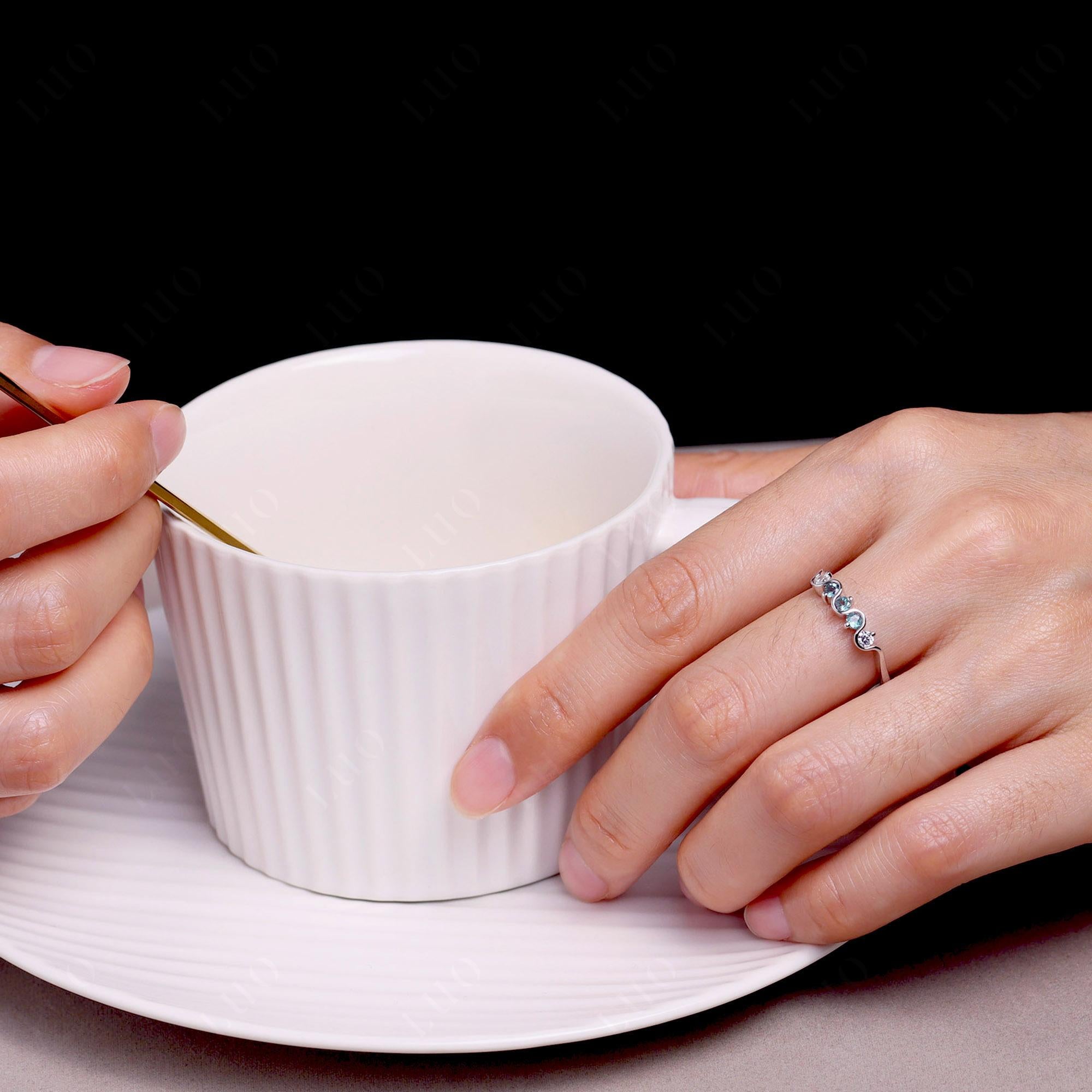 Lab Alexandrite Band Ring - LUO Jewelry