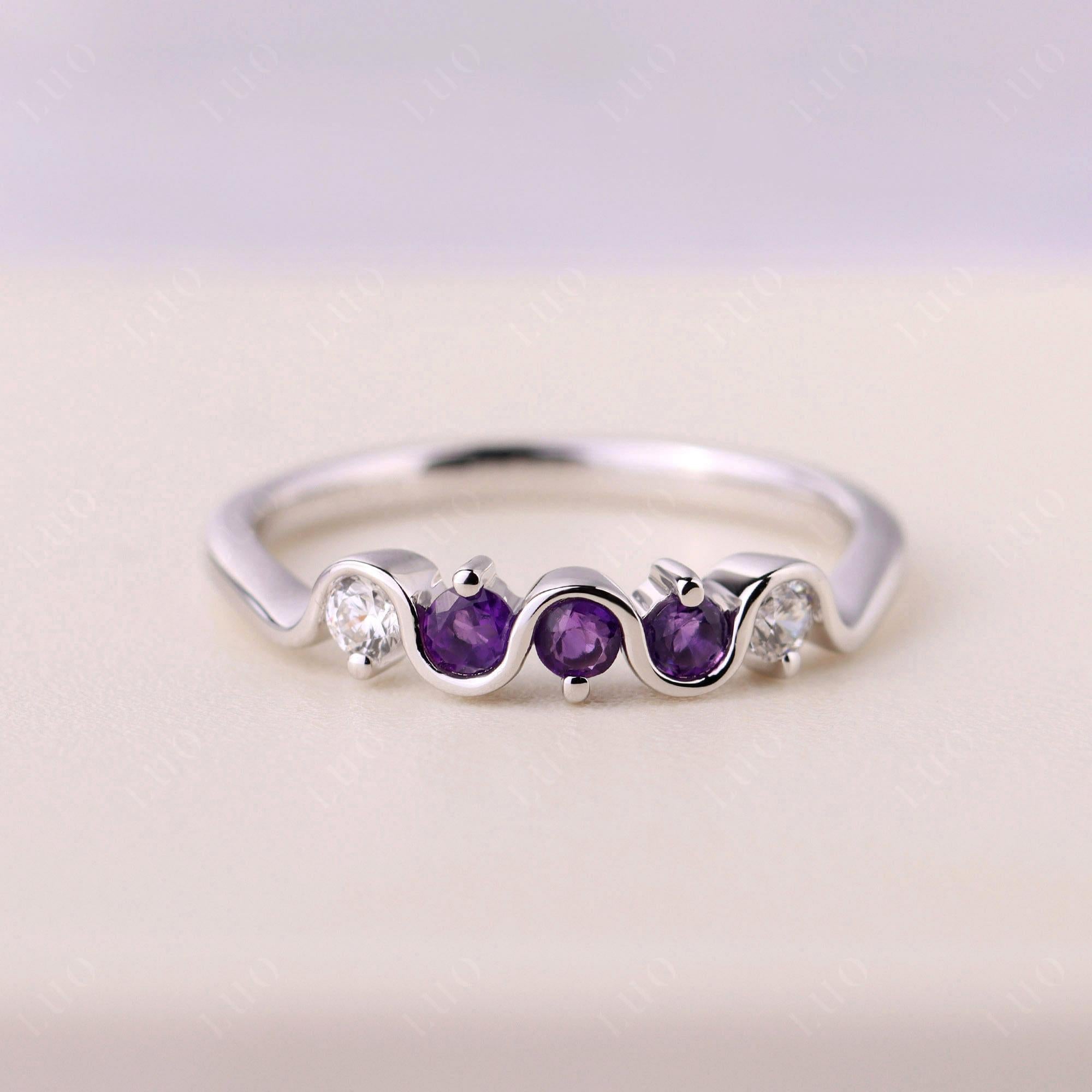 Amethyst Band Ring - LUO Jewelry