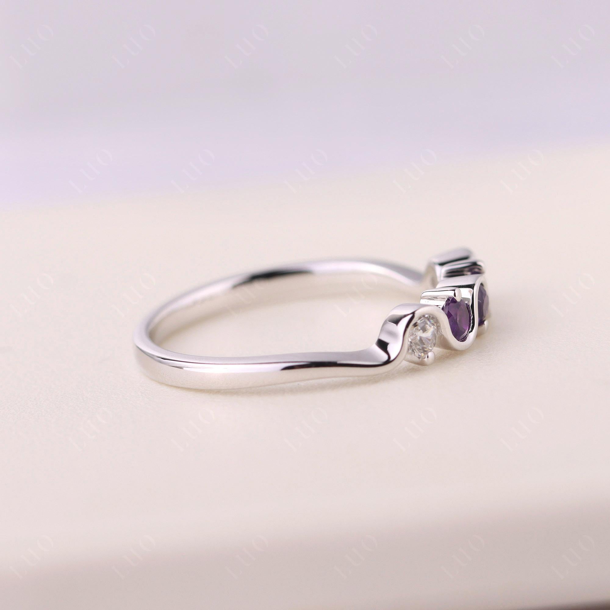 Amethyst Band Ring - LUO Jewelry