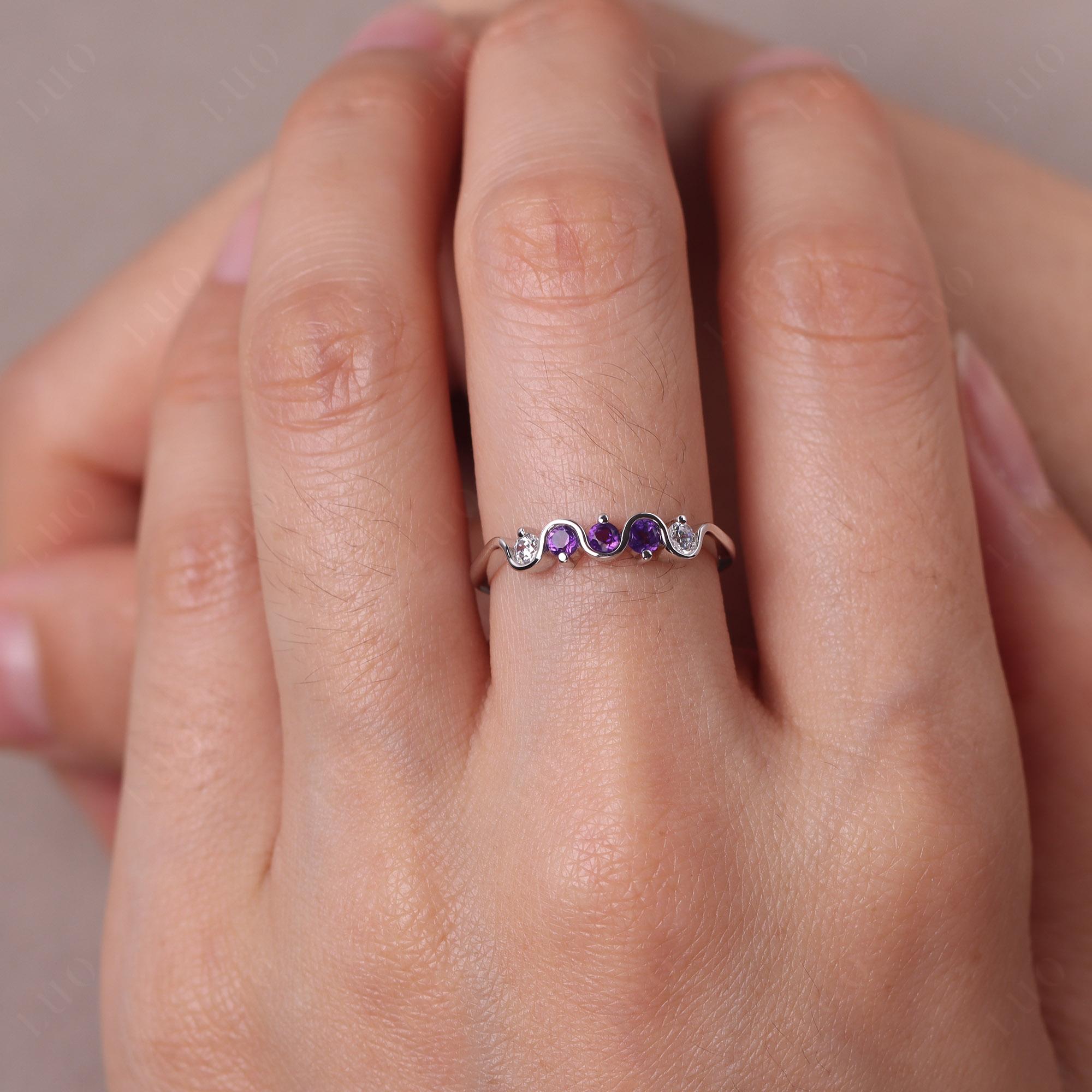 Amethyst Band Ring - LUO Jewelry