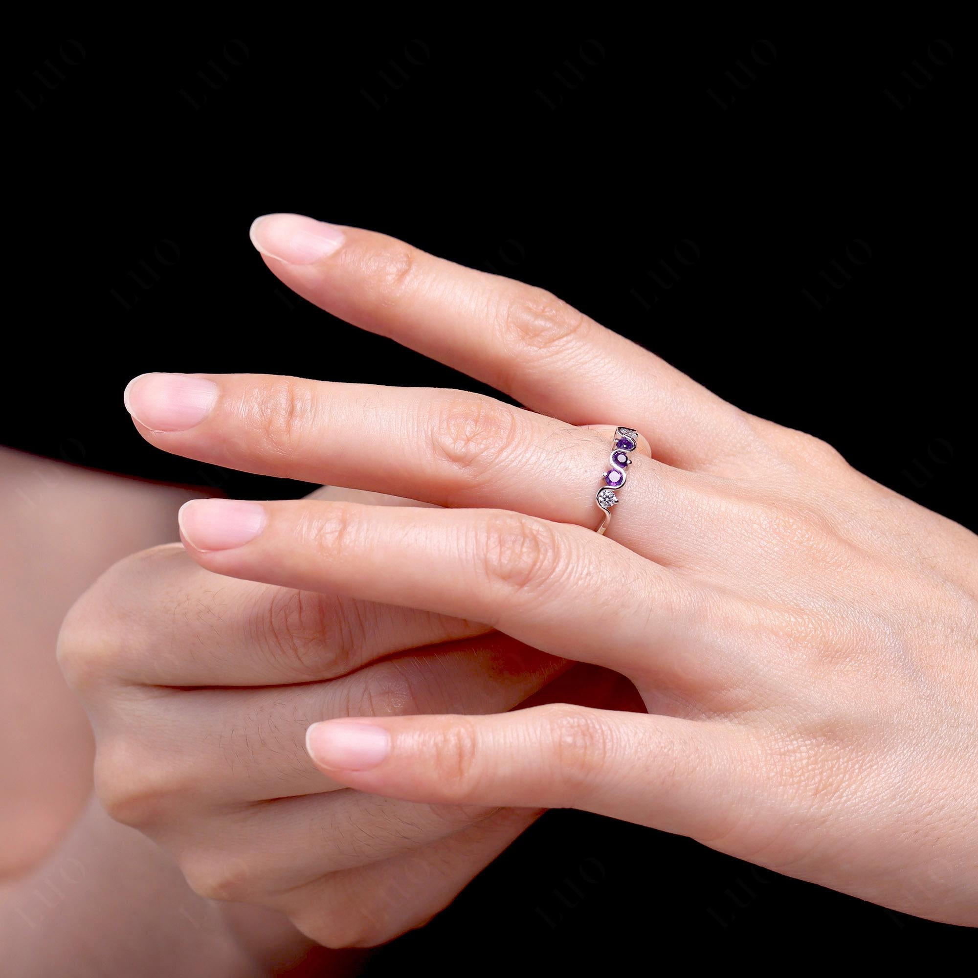 Amethyst Band Ring - LUO Jewelry