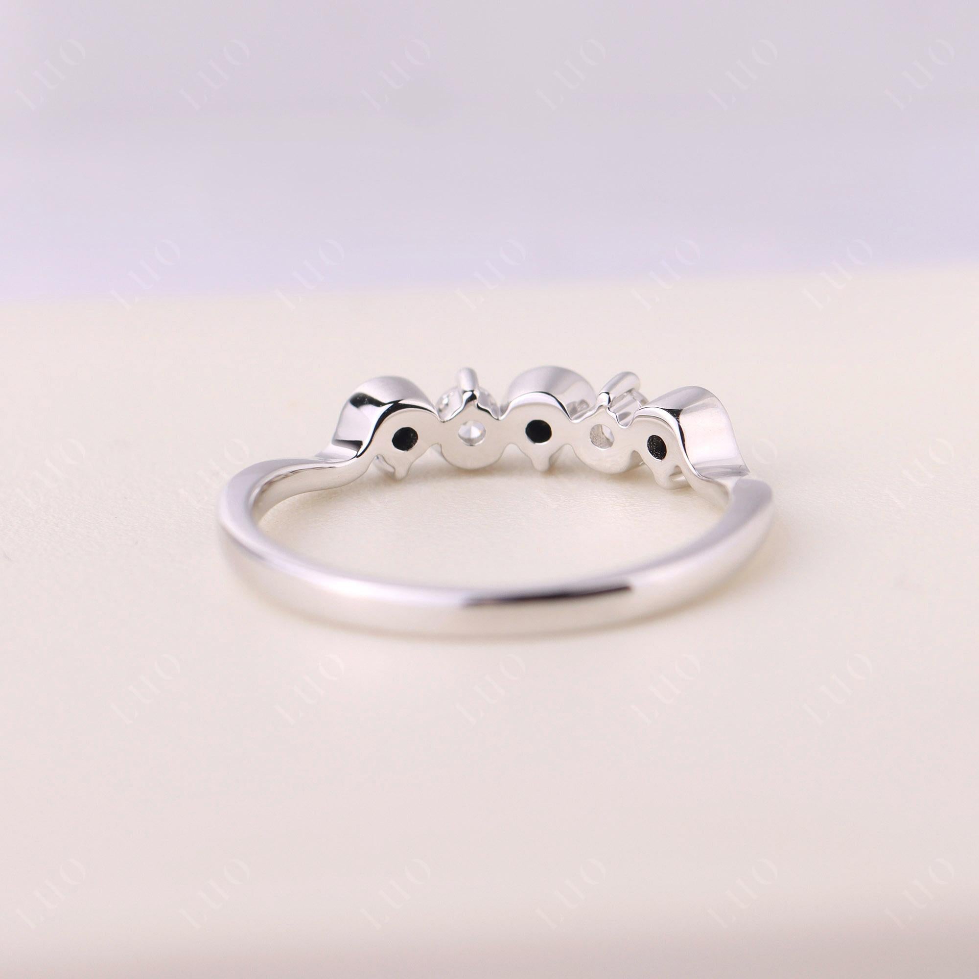 Black Stone Band Ring - LUO Jewelry