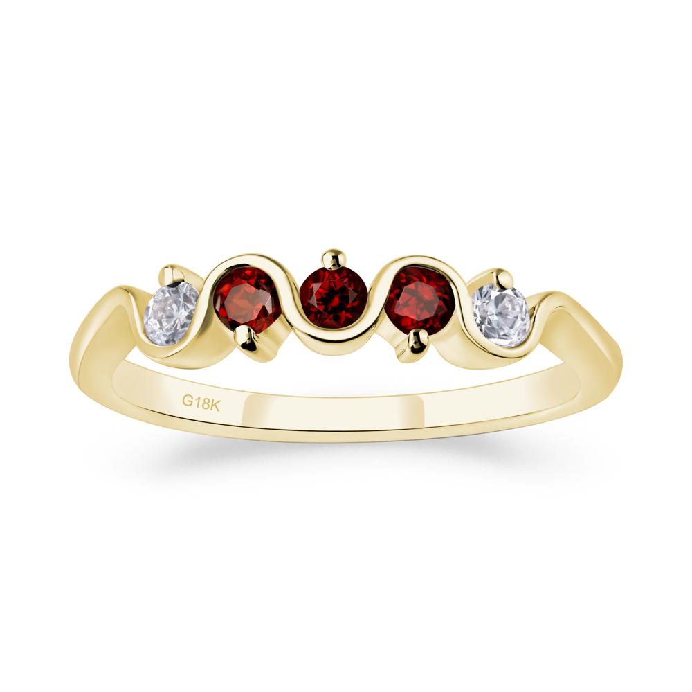 Garnet Band Ring - LUO Jewelry #metal_18k yellow gold