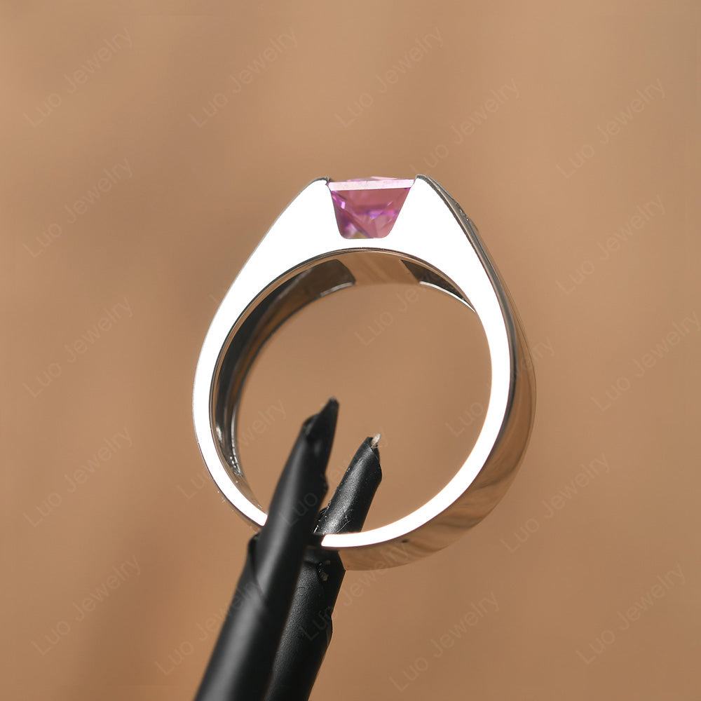 Pink Sapphire Band Ring for Men - LUO Jewelry