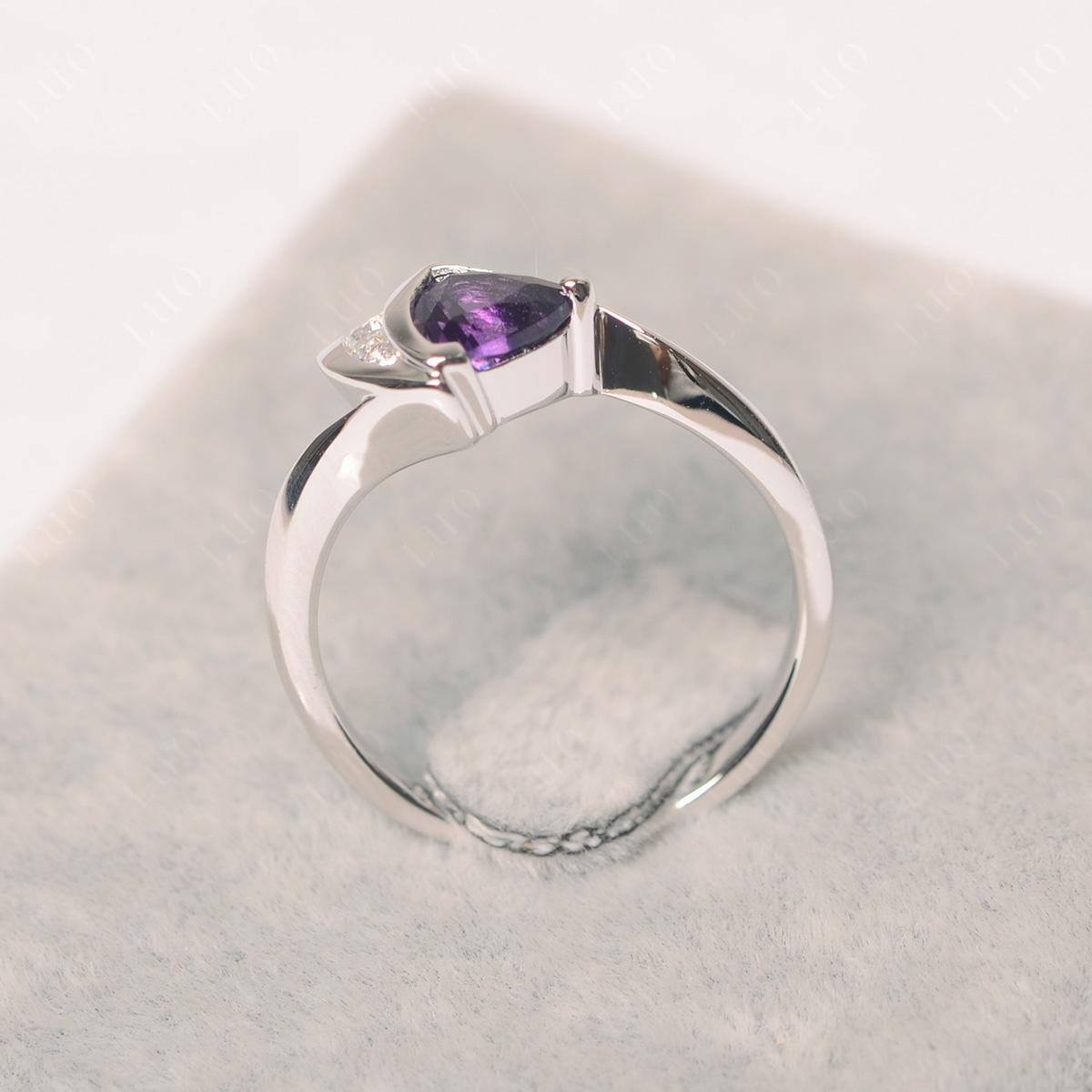 Trillion Cut Amethyst Sailboat Inspire Ring - LUO Jewelry