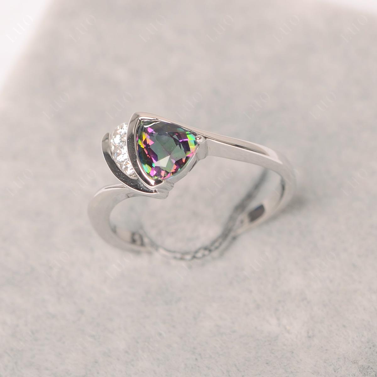 Trillion Cut Mystic Topaz Sailboat Inspire Ring - LUO Jewelry
