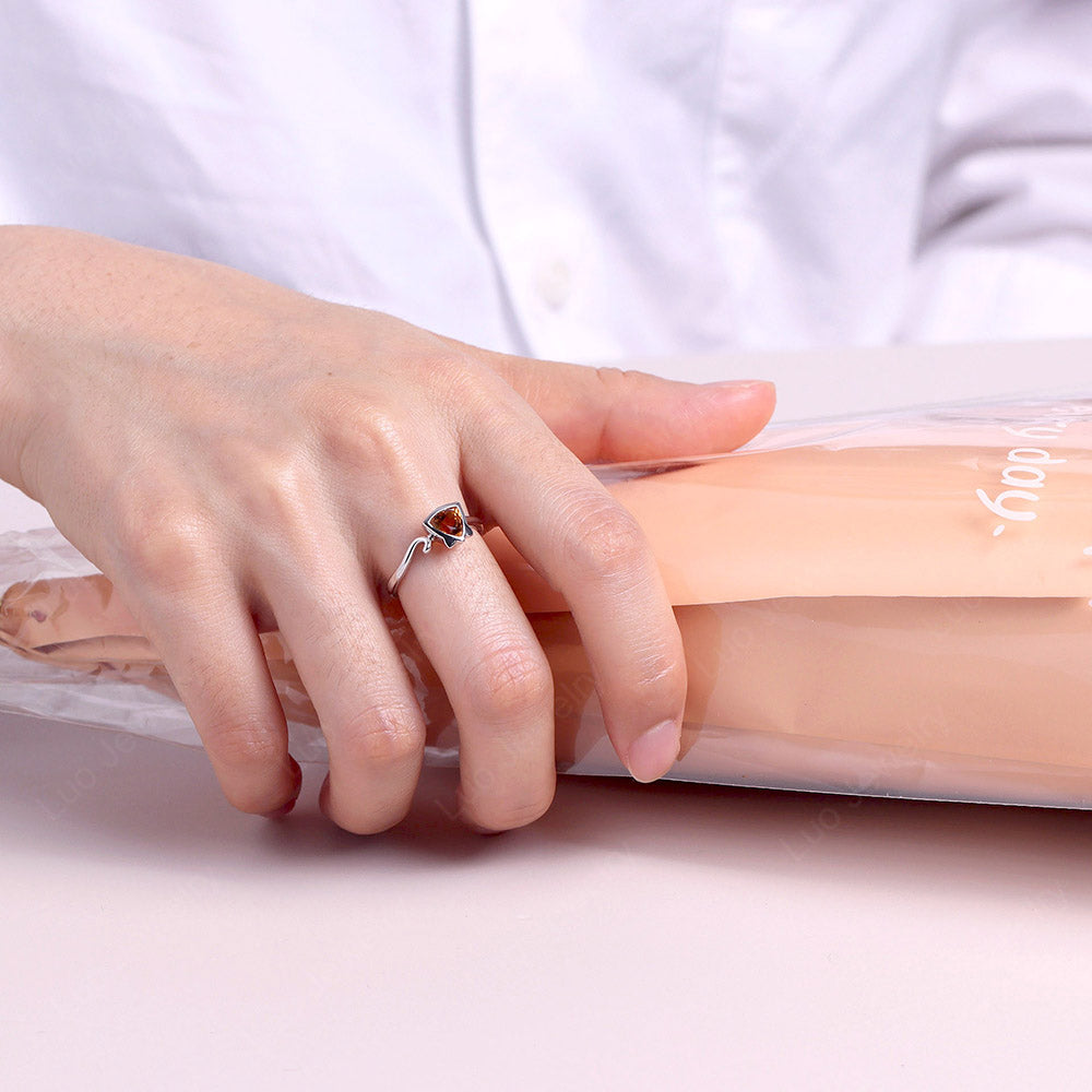 Citrin Katze inspirierter Ring