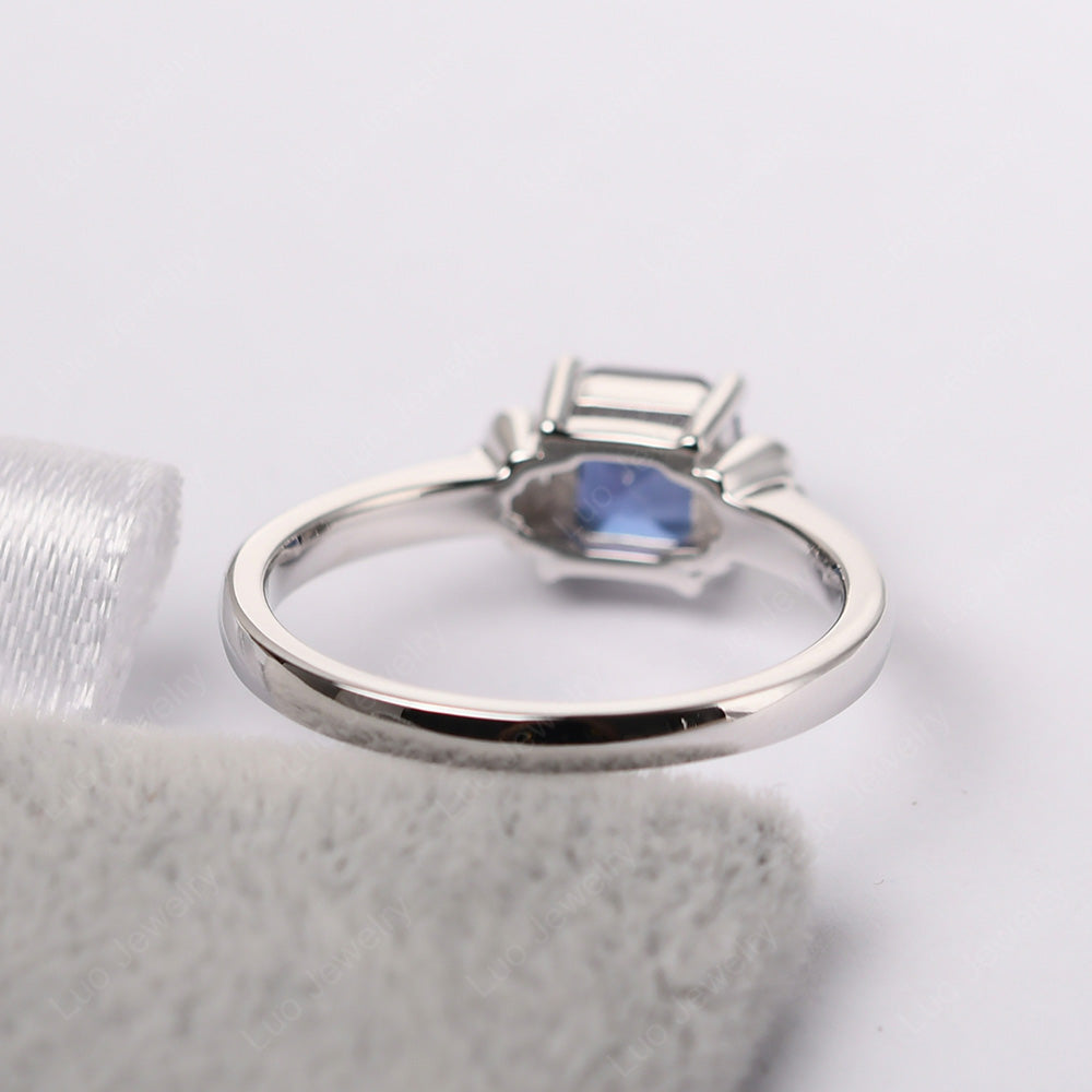 Asscher Cut Alexandrite Art Deco Solitaire Ring - LUO Jewelry