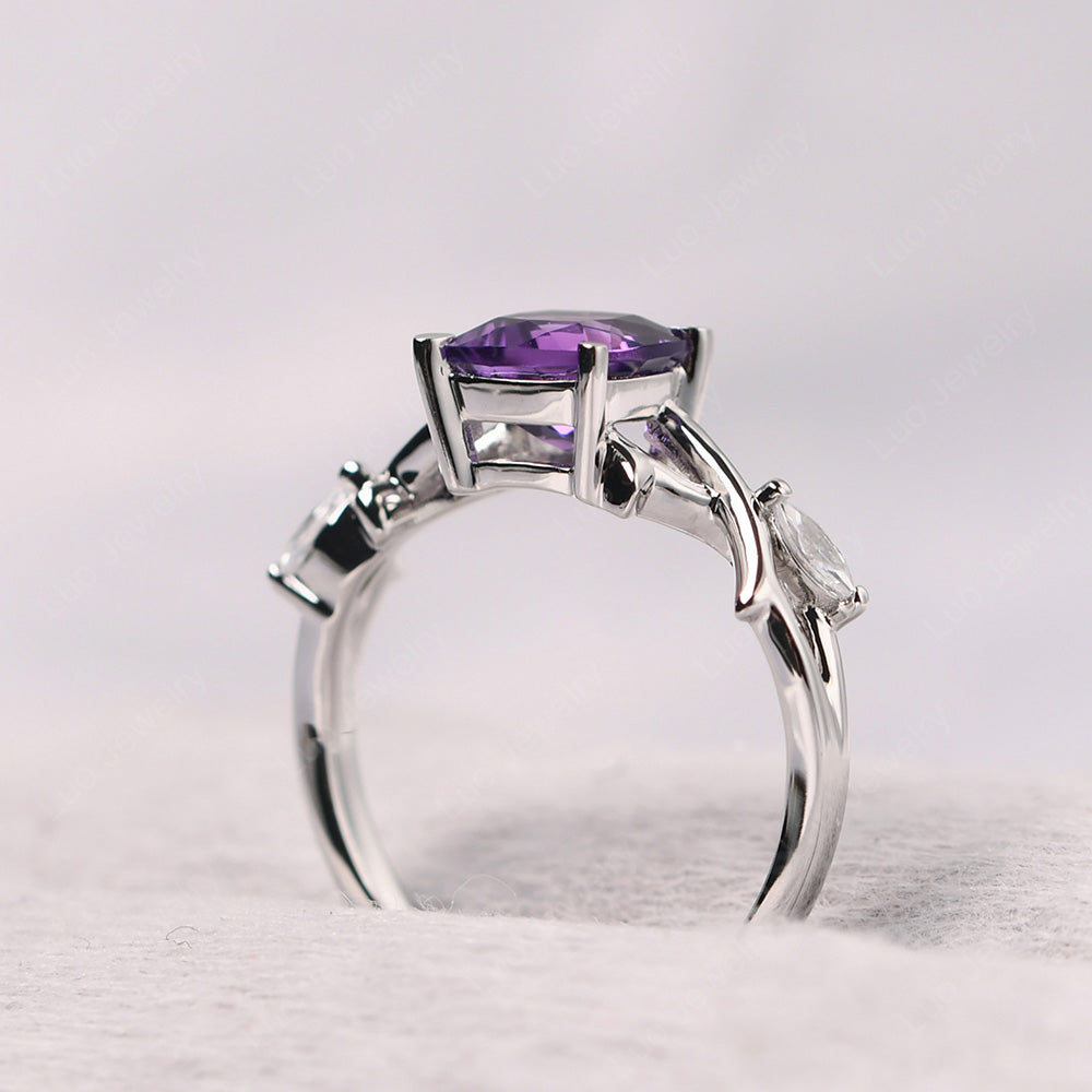 Cushion Cut Amethyst Ring - LUO Jewelry
