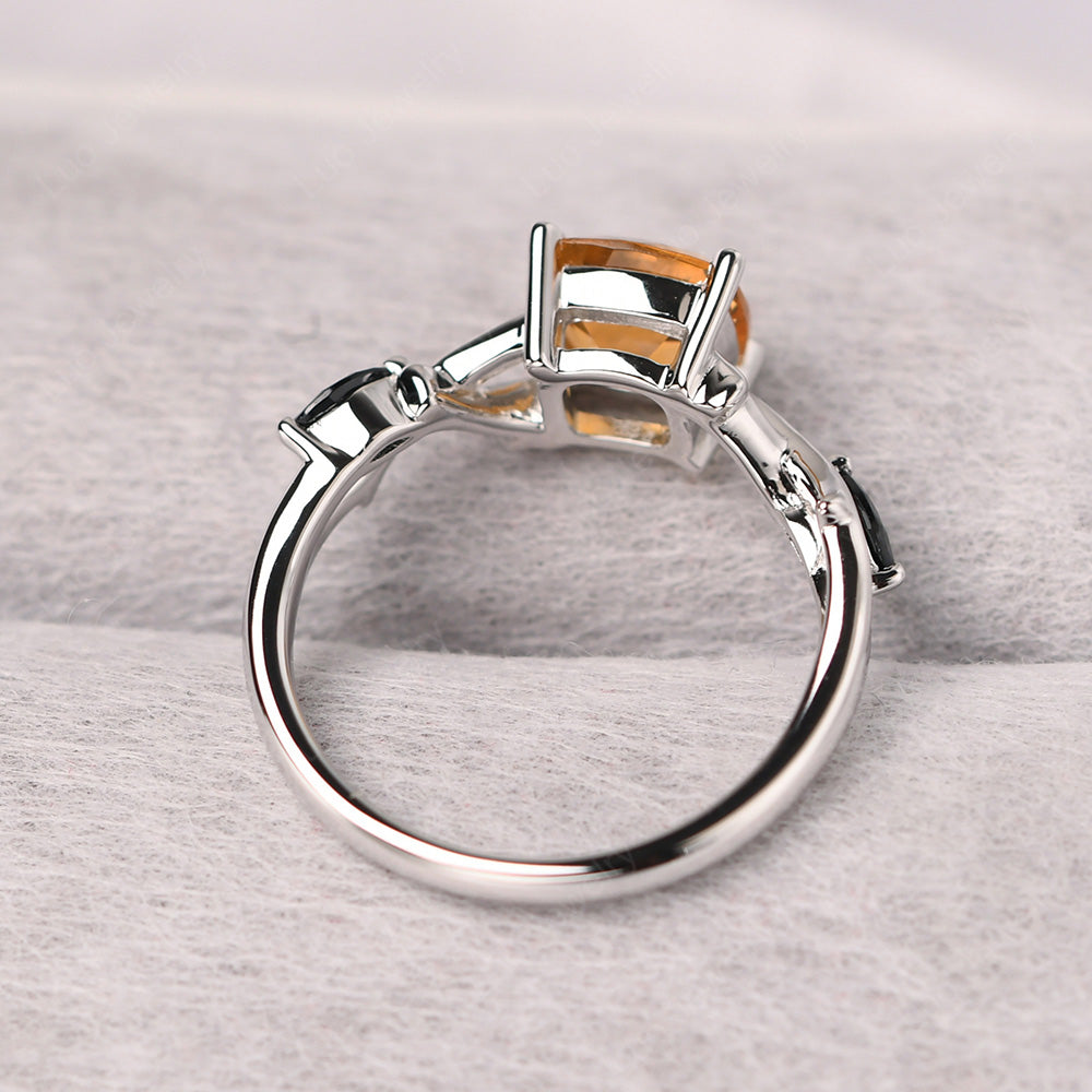 Cushion Cut Citrine Ring - LUO Jewelry