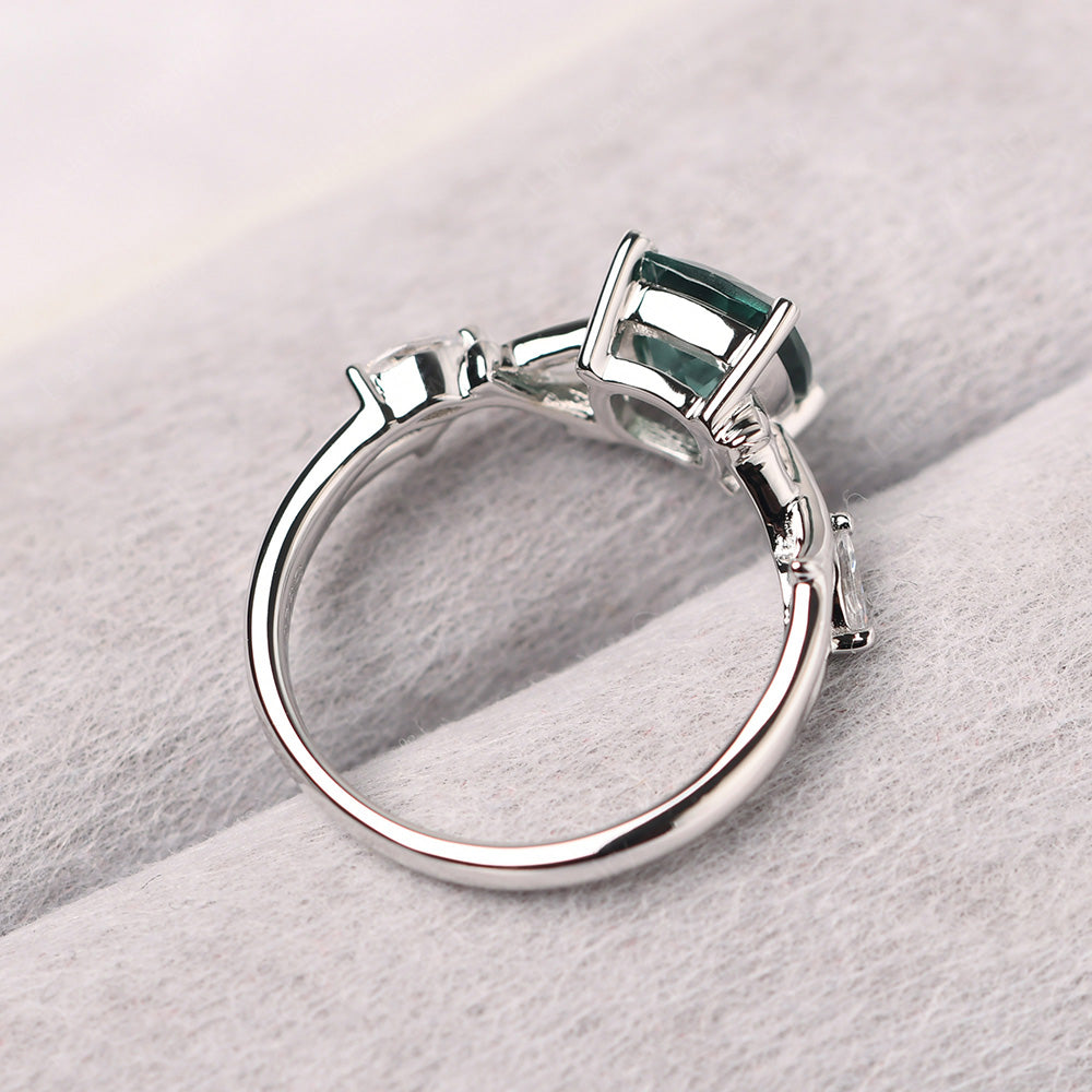 Cushion Cut Green Sapphire Ring - LUO Jewelry