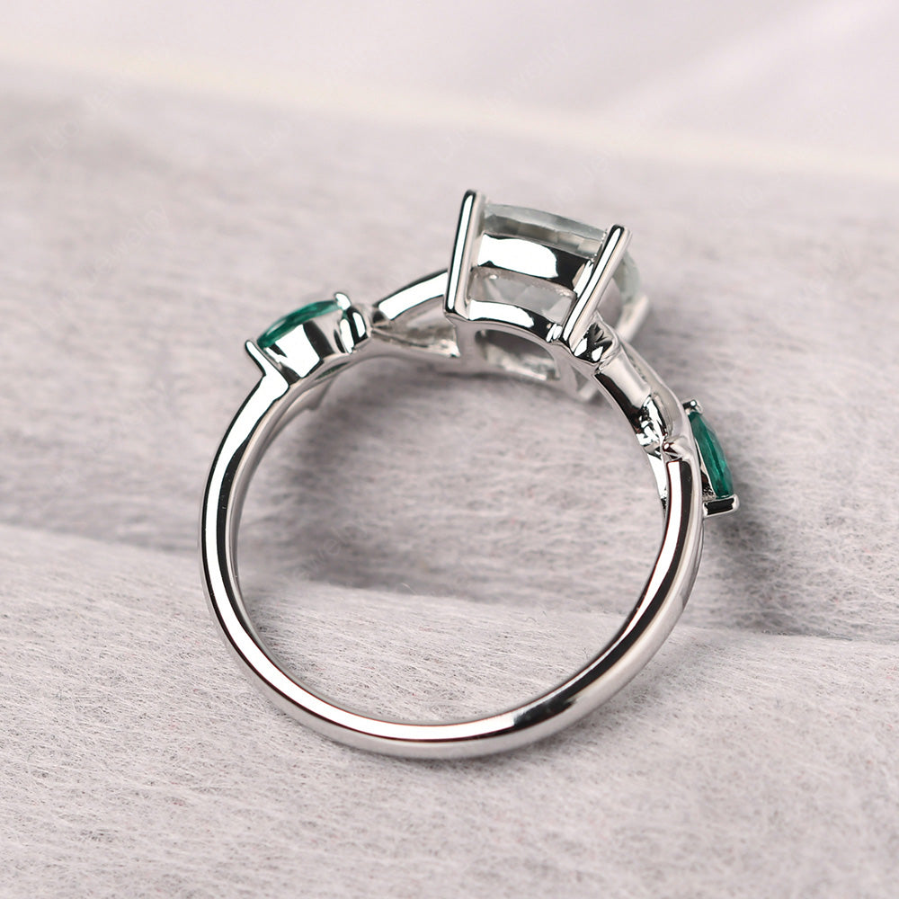 Cushion Cut White Topaz Ring - LUO Jewelry