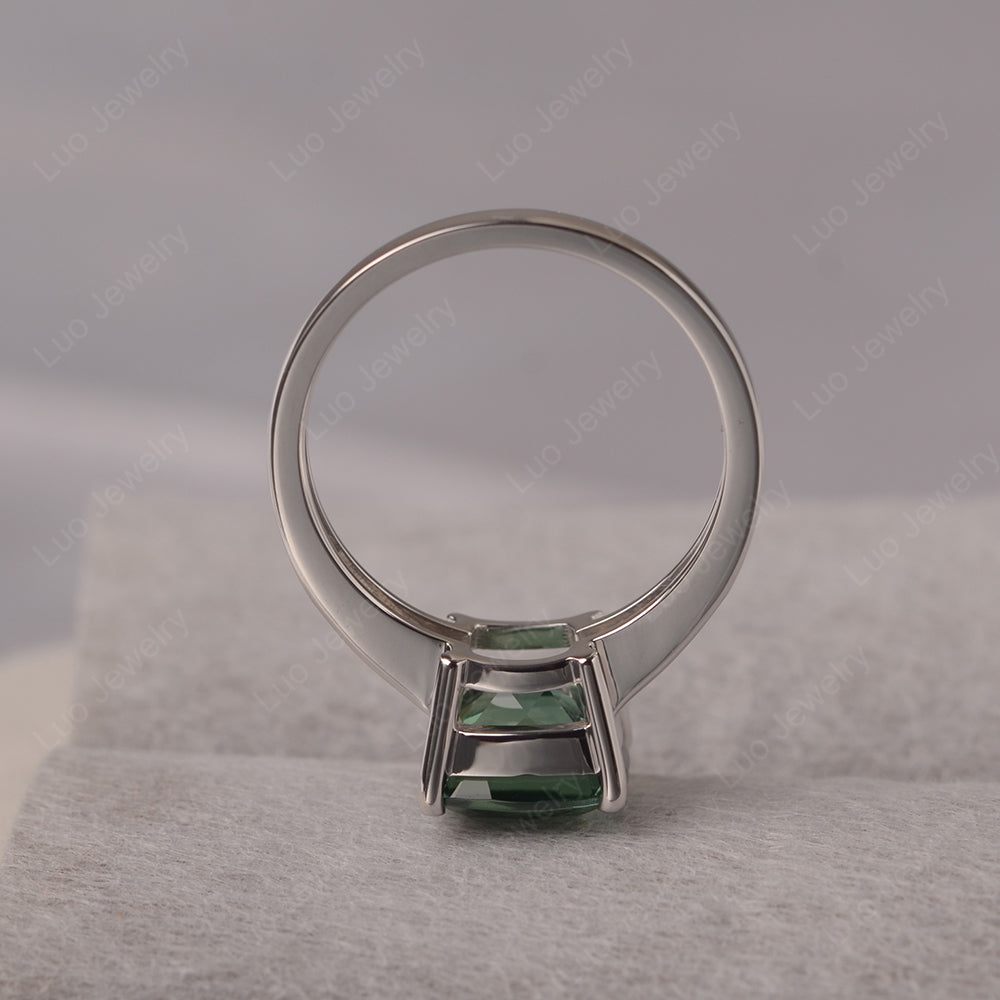Cushion Cut Green Sapphire Engagement Ring Gold - LUO Jewelry